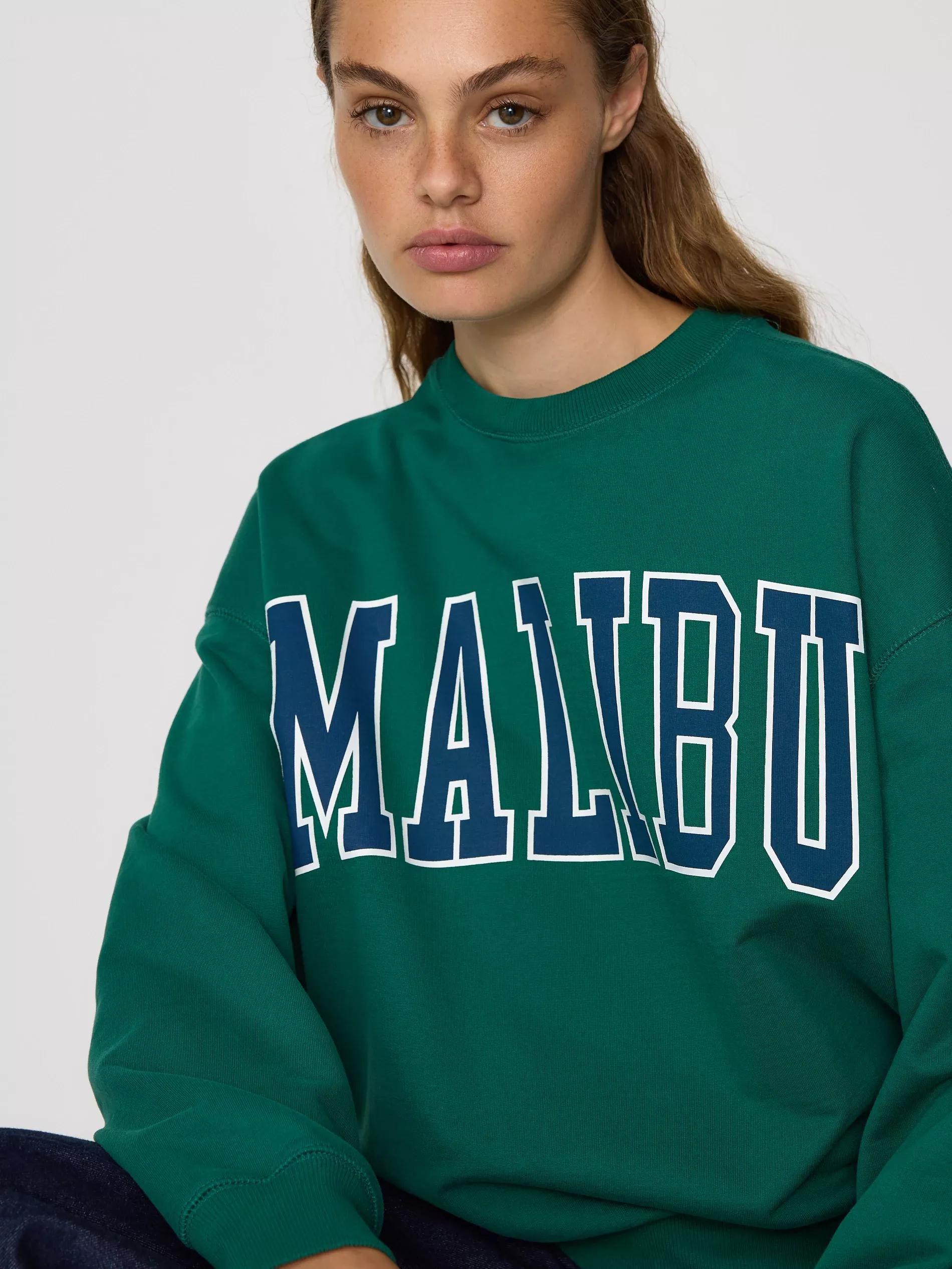 GREEN Hoodie with embroidered slogan, Green, medium
