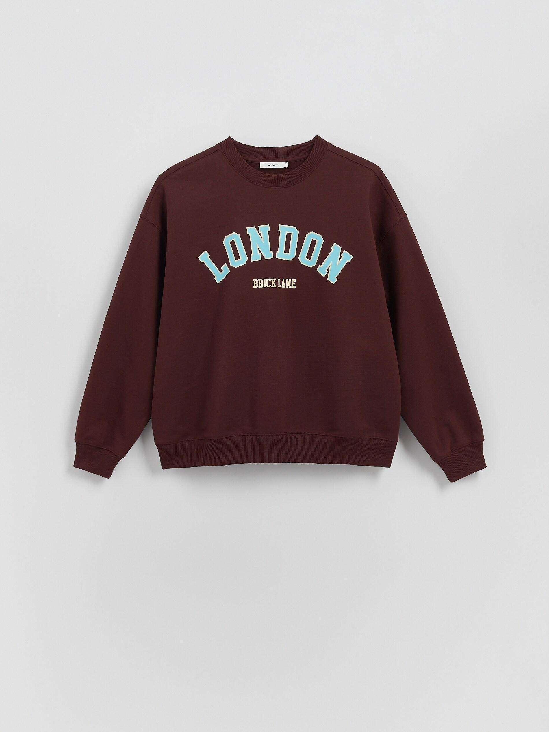 DARK BROWN Printed sweatshirt, Brown, large image number 4