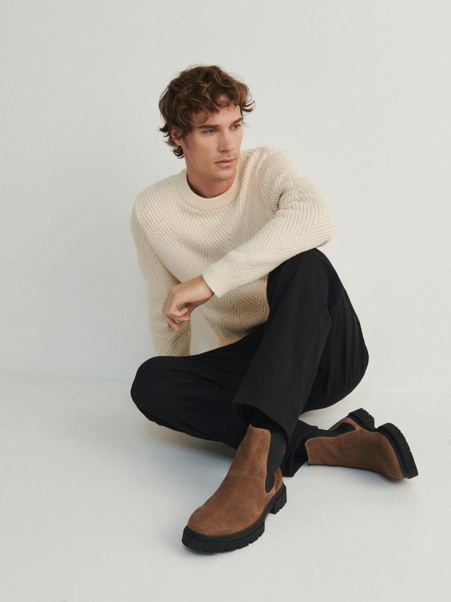 Cream Cotton Rich Jumper, , large image number 3