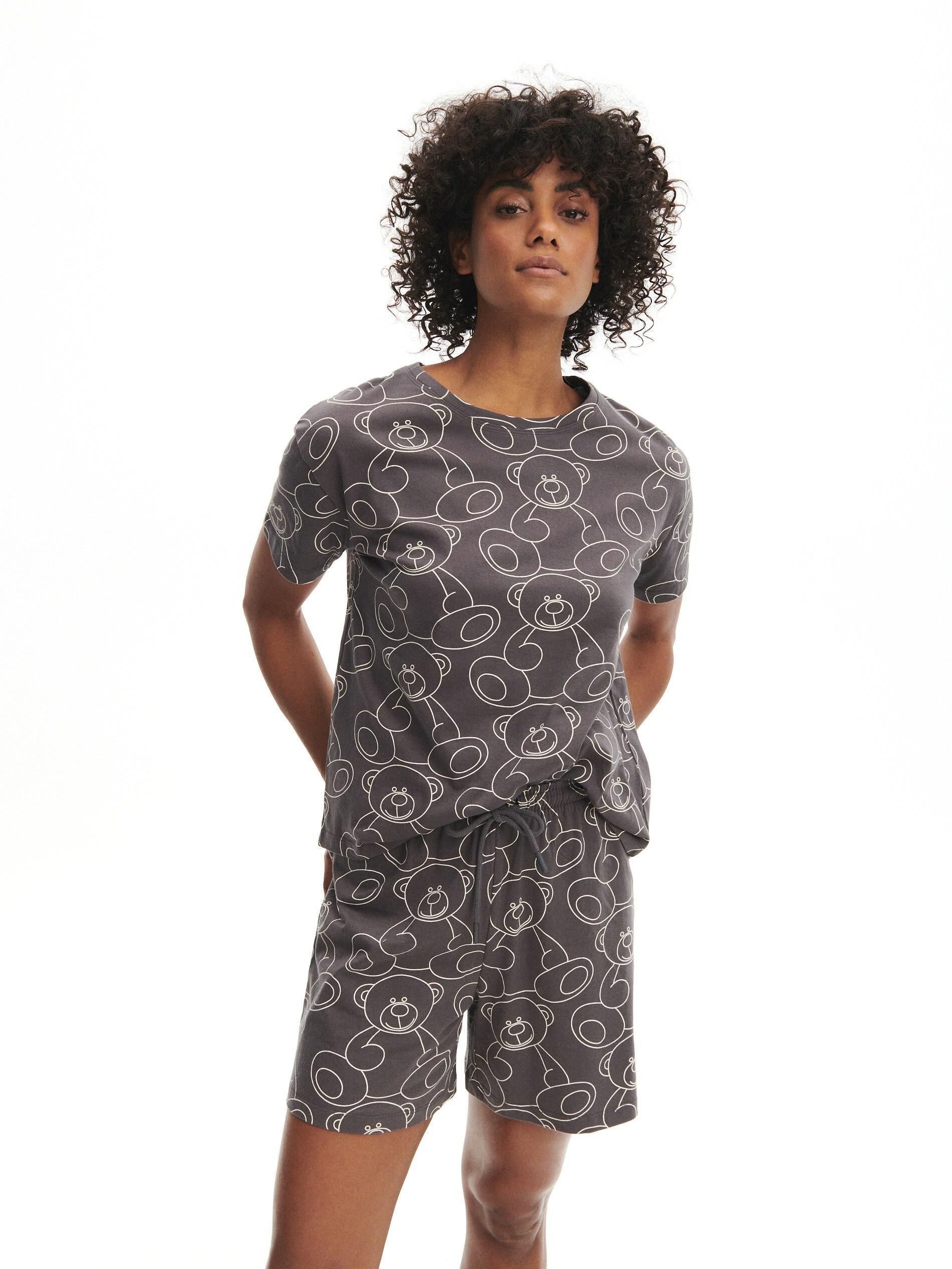 Grey Two Piece Pyjama Set, , large image number 0