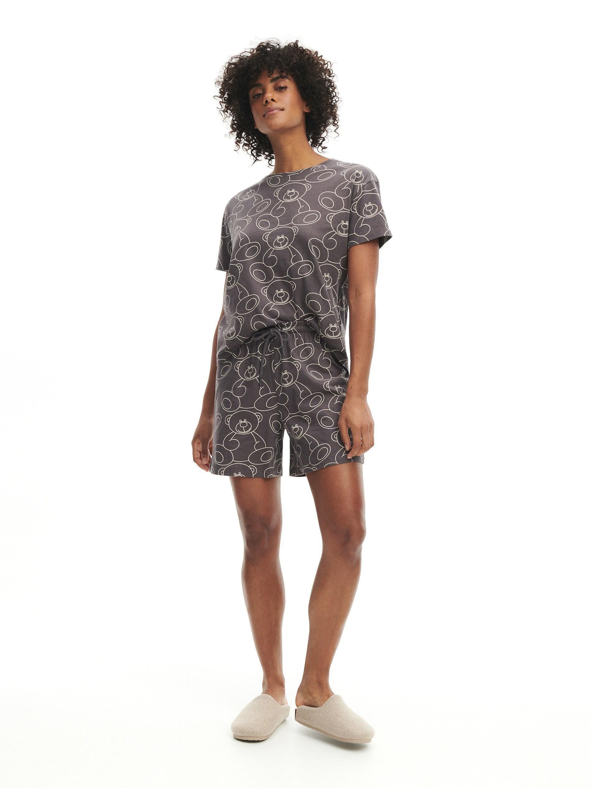 Grey Two Piece Pyjama Set, , large image number 1