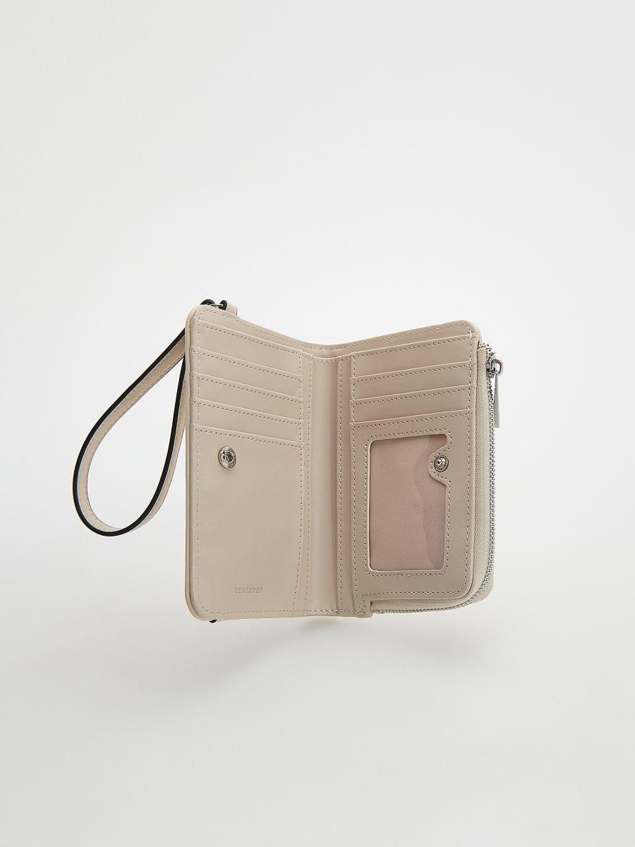 Beige Small Wallet, Ivory, large image number 1