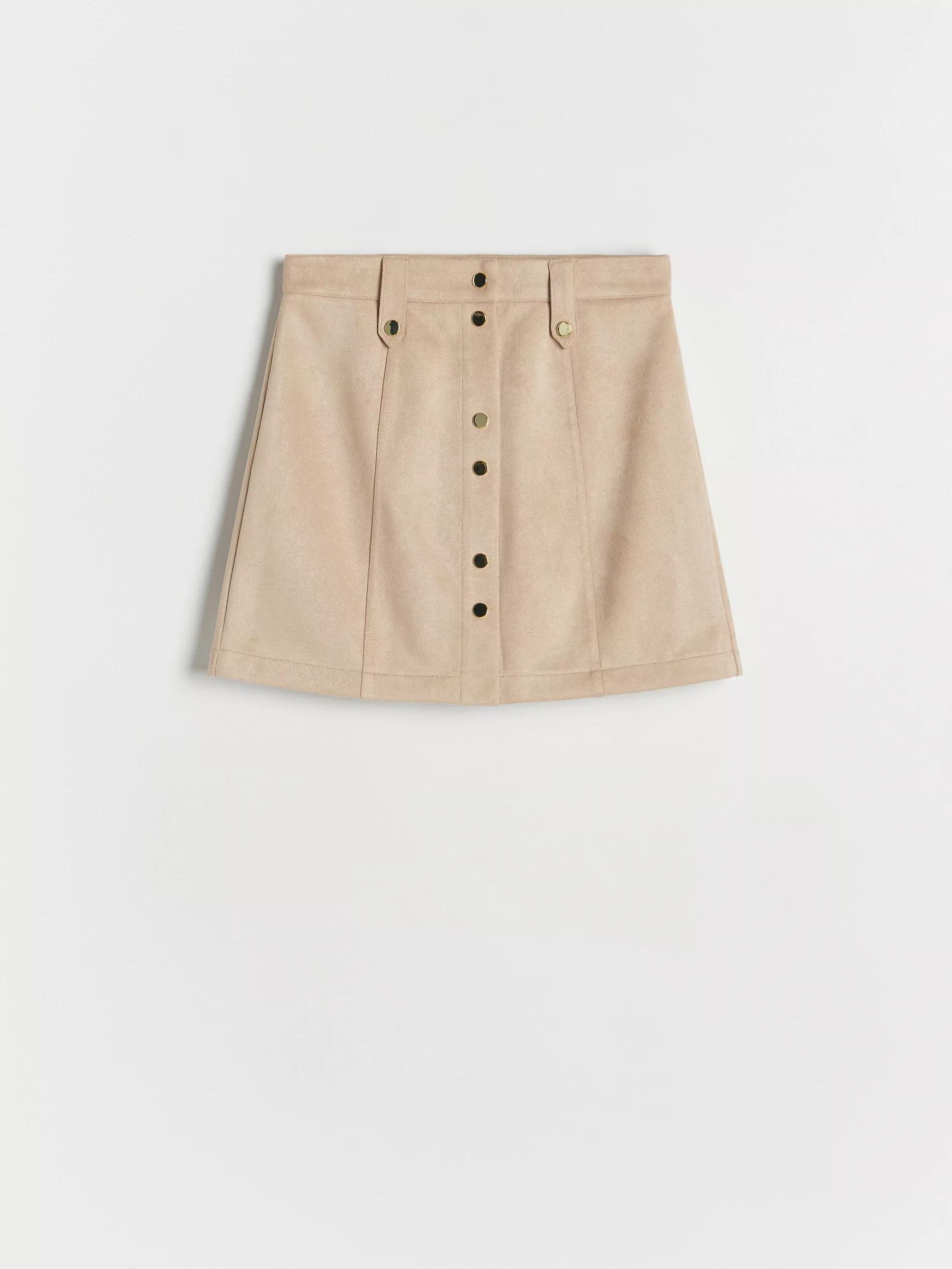 Beige Skirt With Decorative Buttons, , large image number 1