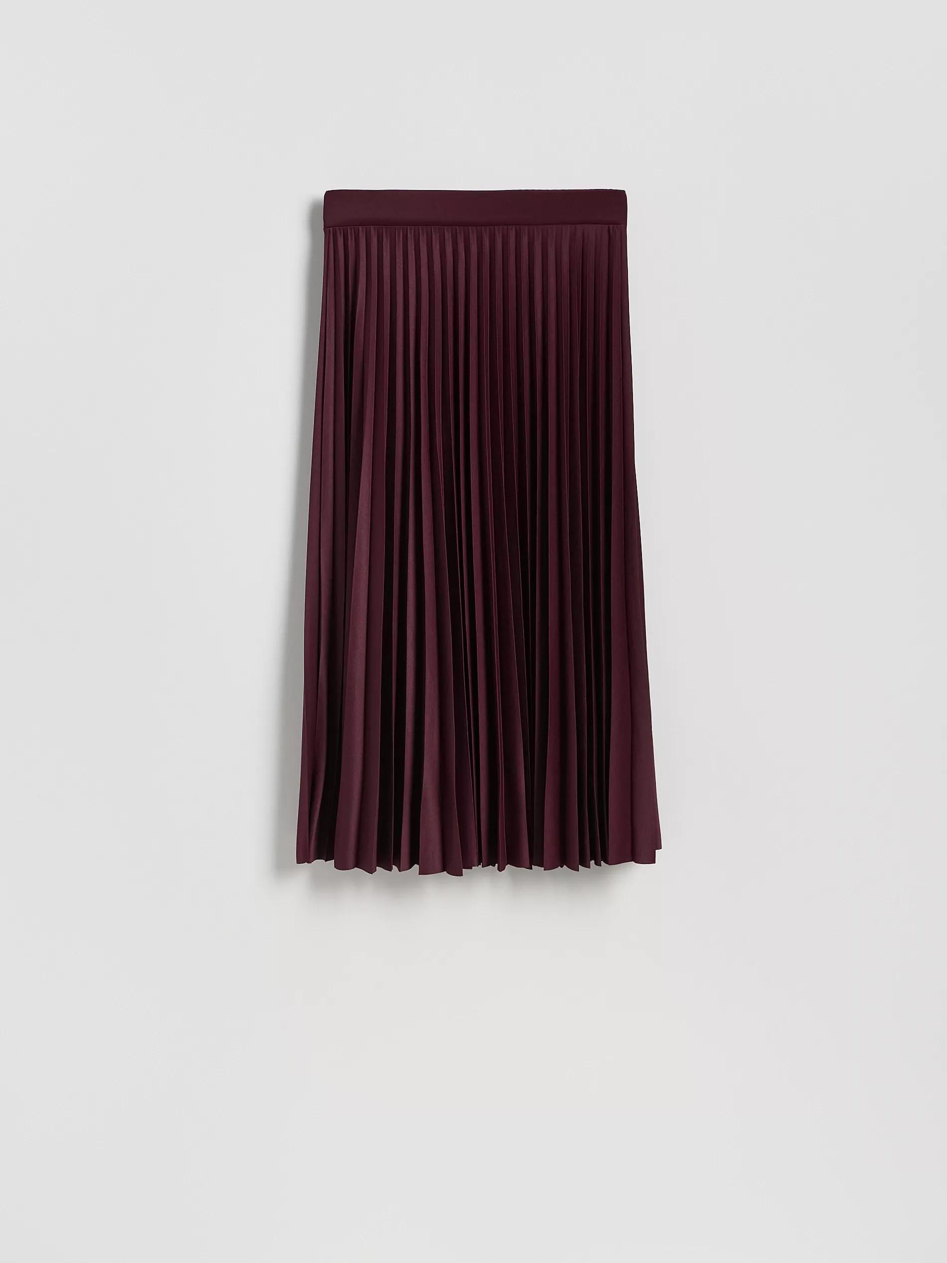 Purple Pleated Midi Skirt, Purple, large image number 3