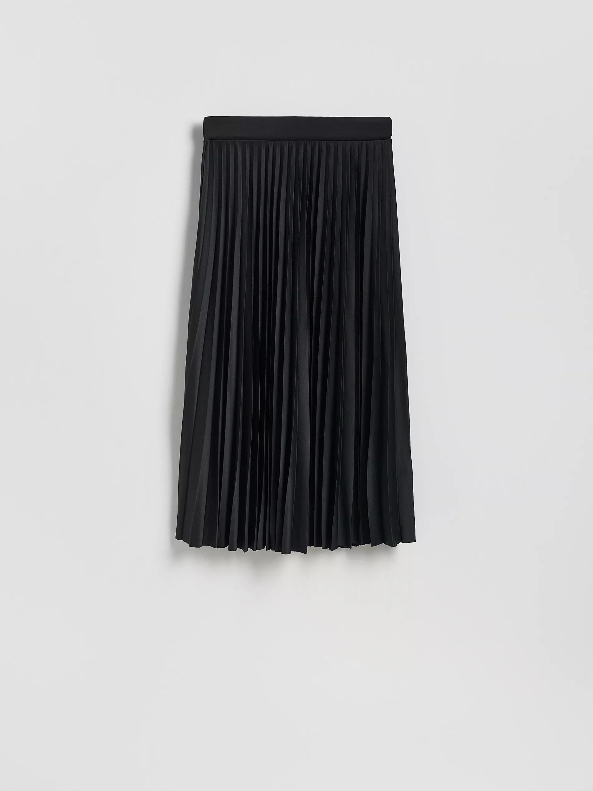 BLACK Pleated midi skirt, , large image number 3