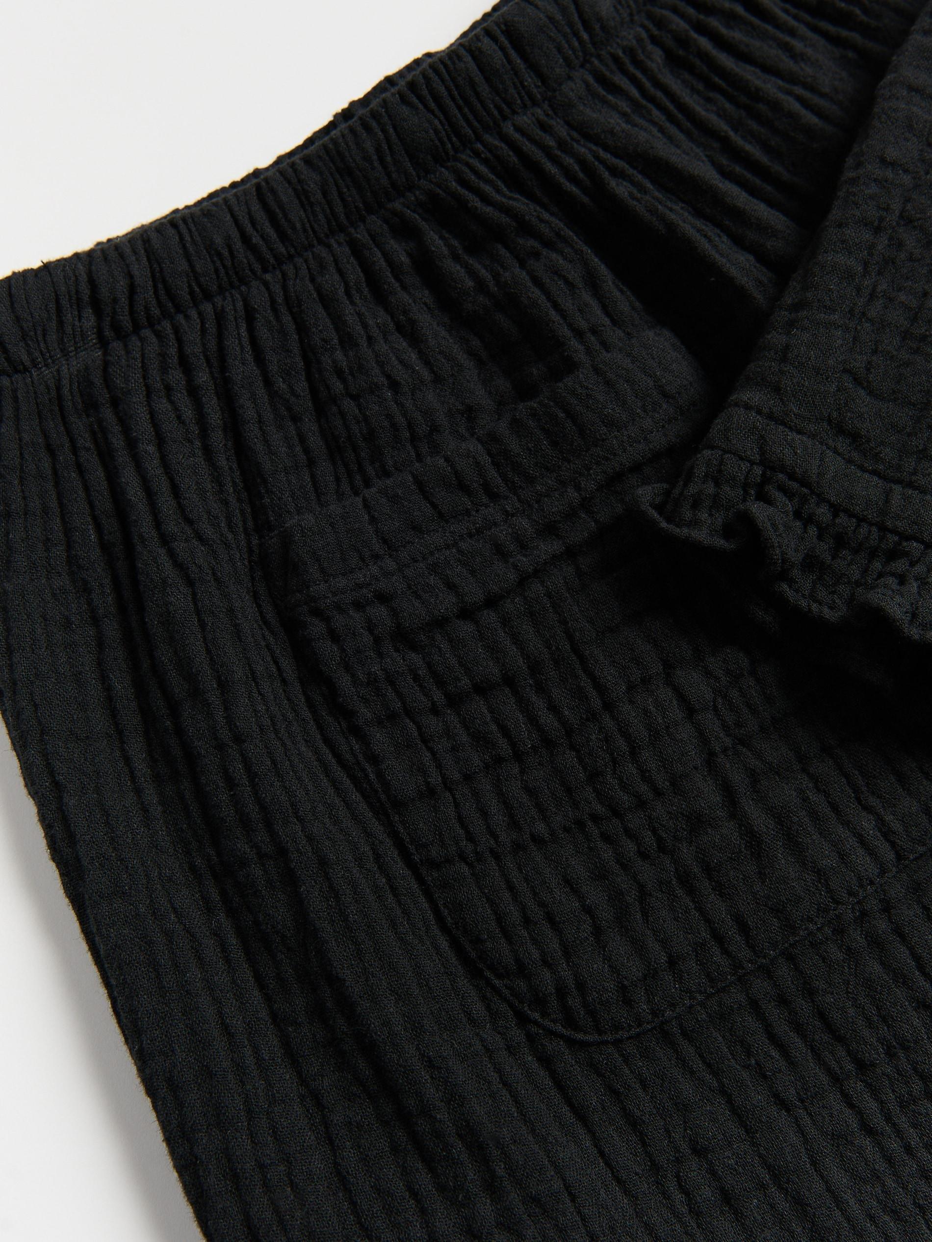 BLACK Muslin shorts, Black, medium