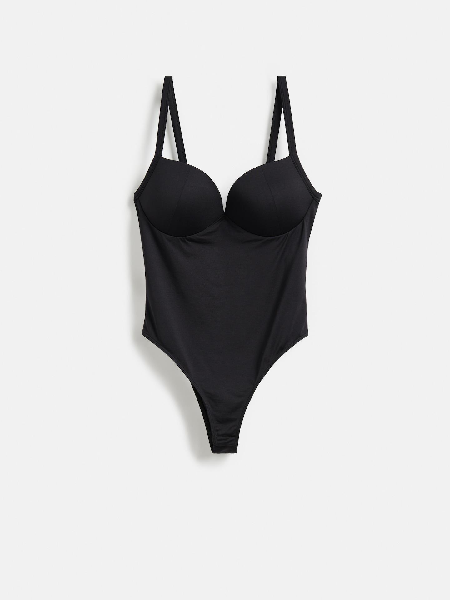 Black Shaping Bodysuit, Black, large image number 3