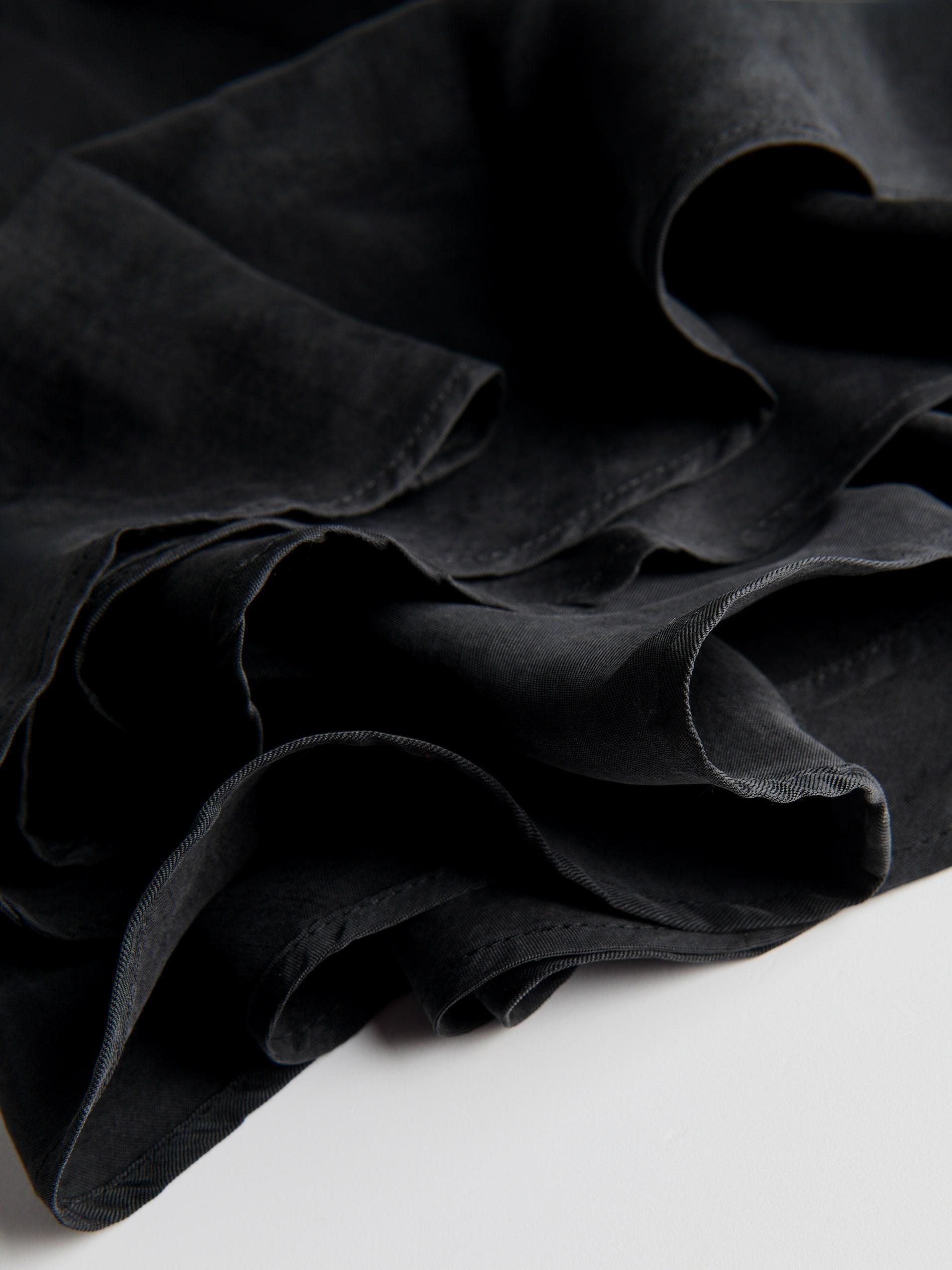 Black Lyocell Midi Skirt, , large image number 5