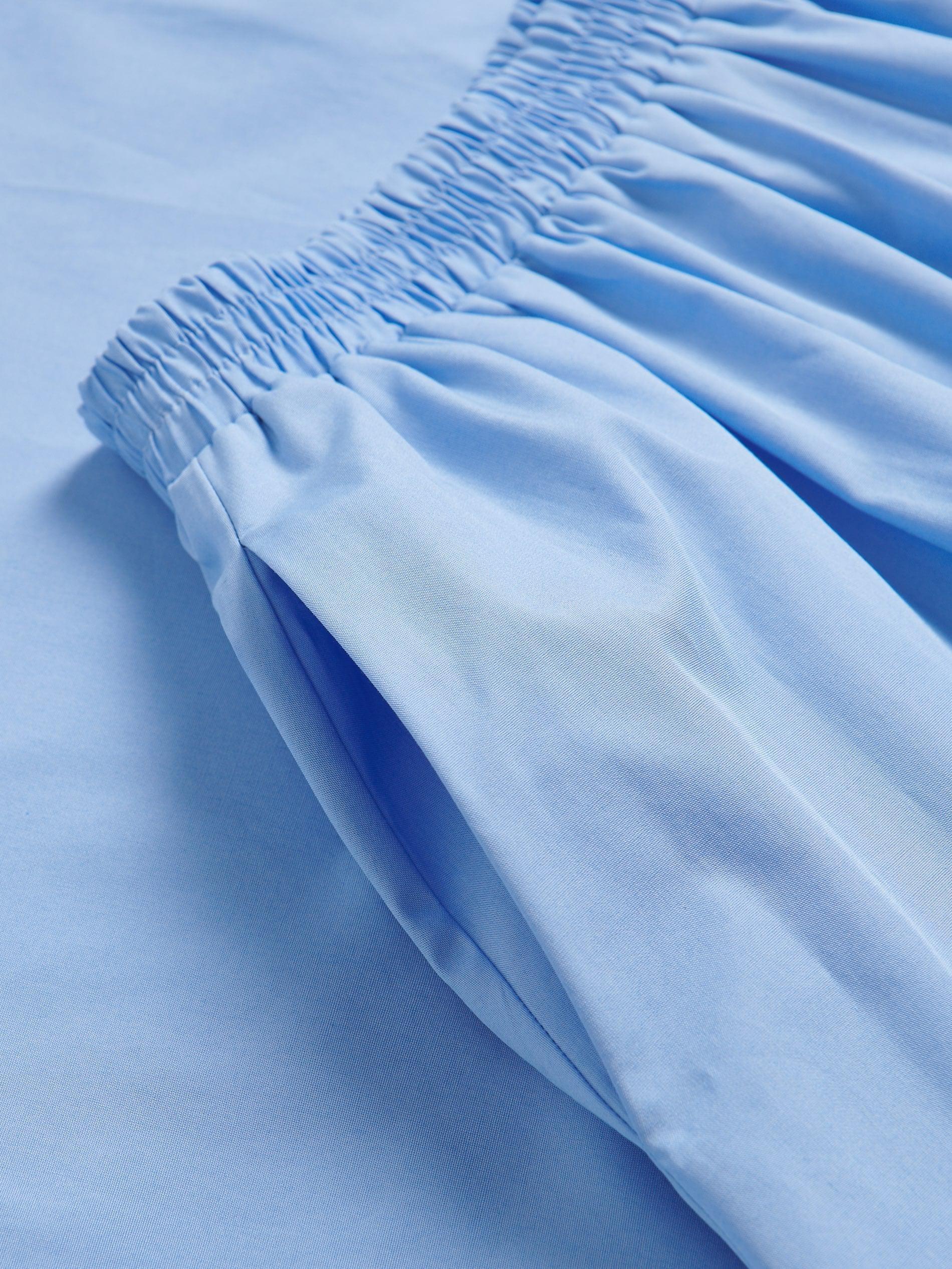 Blue Cotton Midi Skirt, , large image number 5