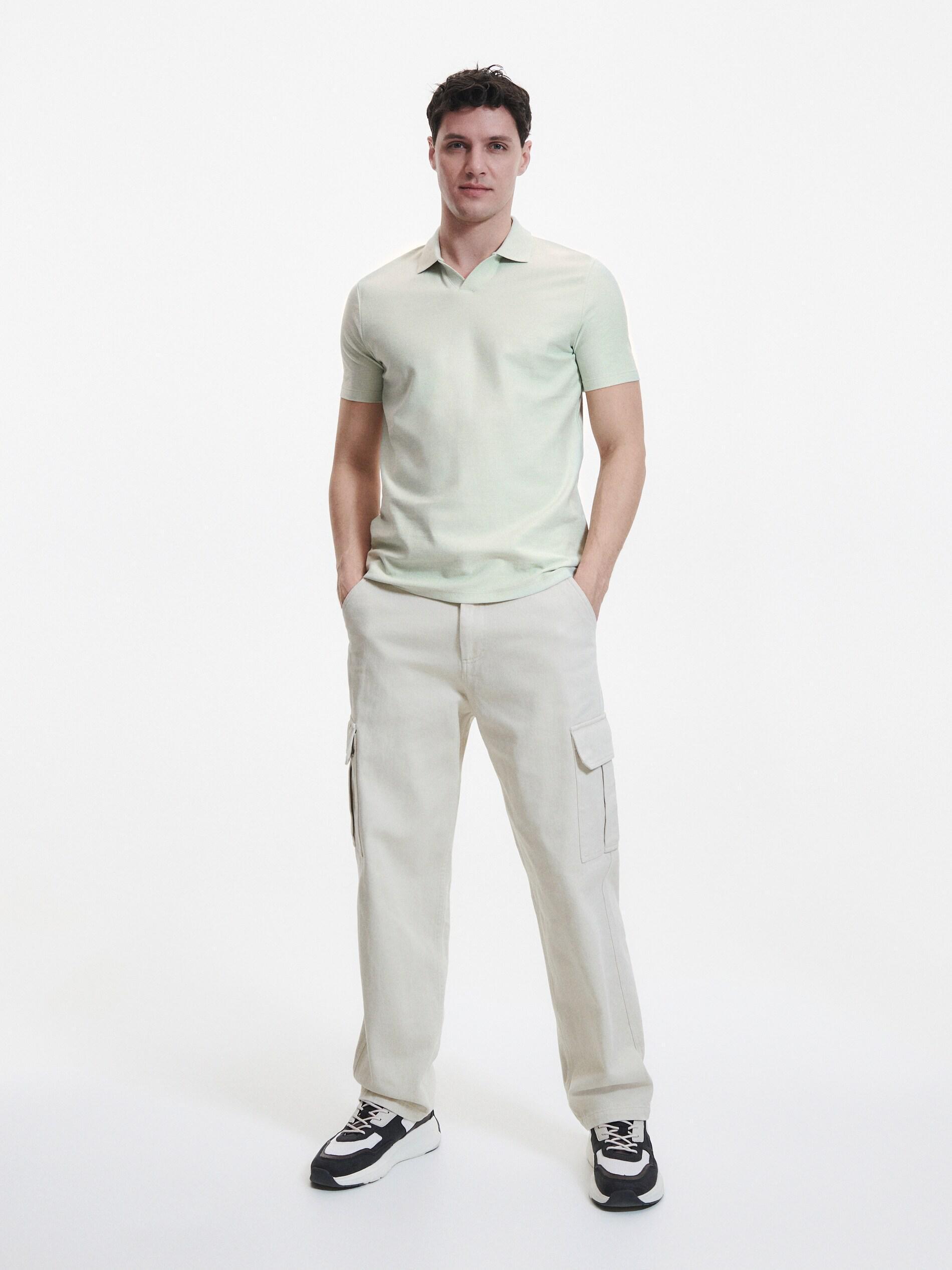 Green Cotton Polo Shirt, , large image number 0