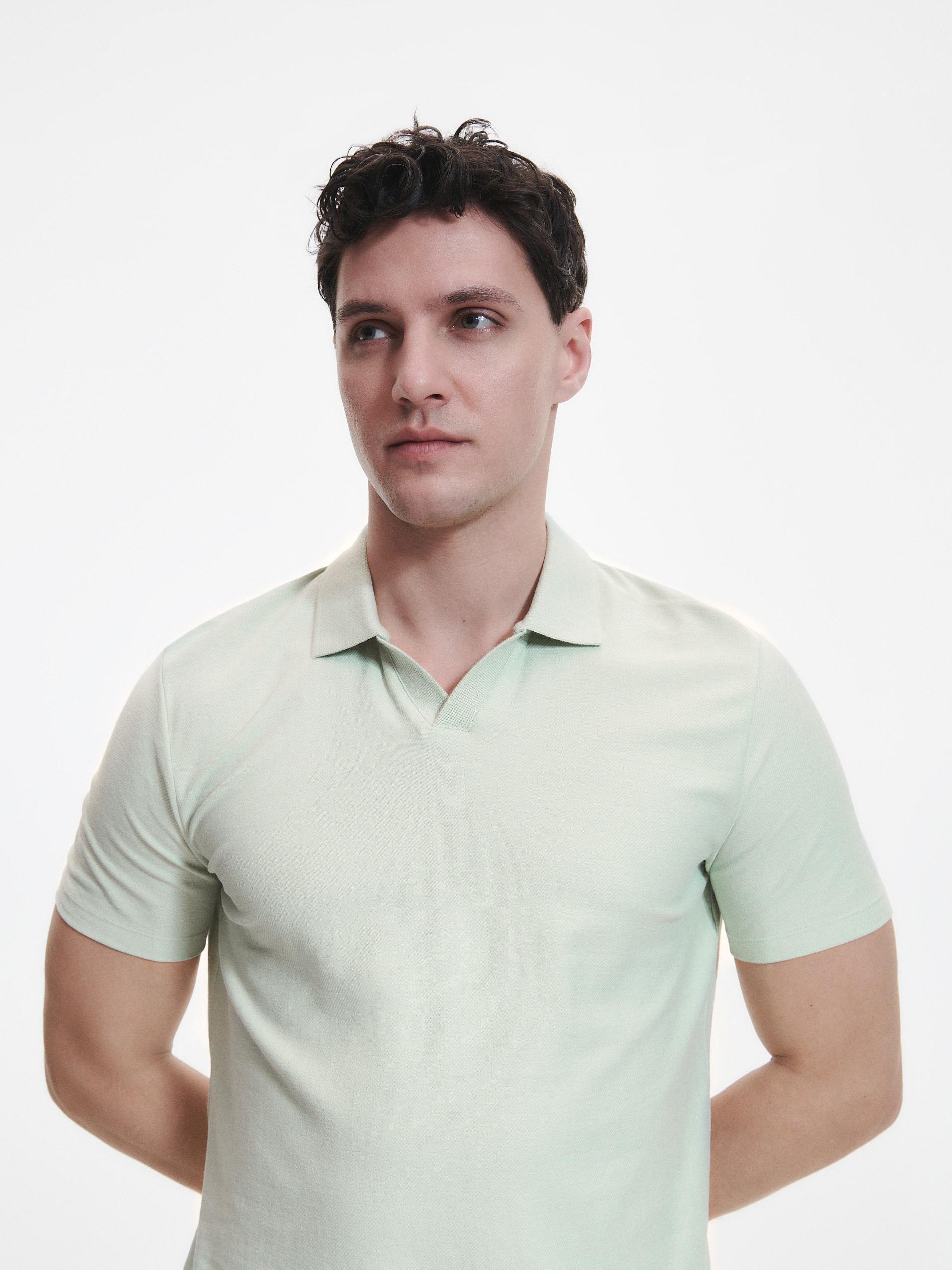 Green Cotton Polo Shirt, , large image number 1