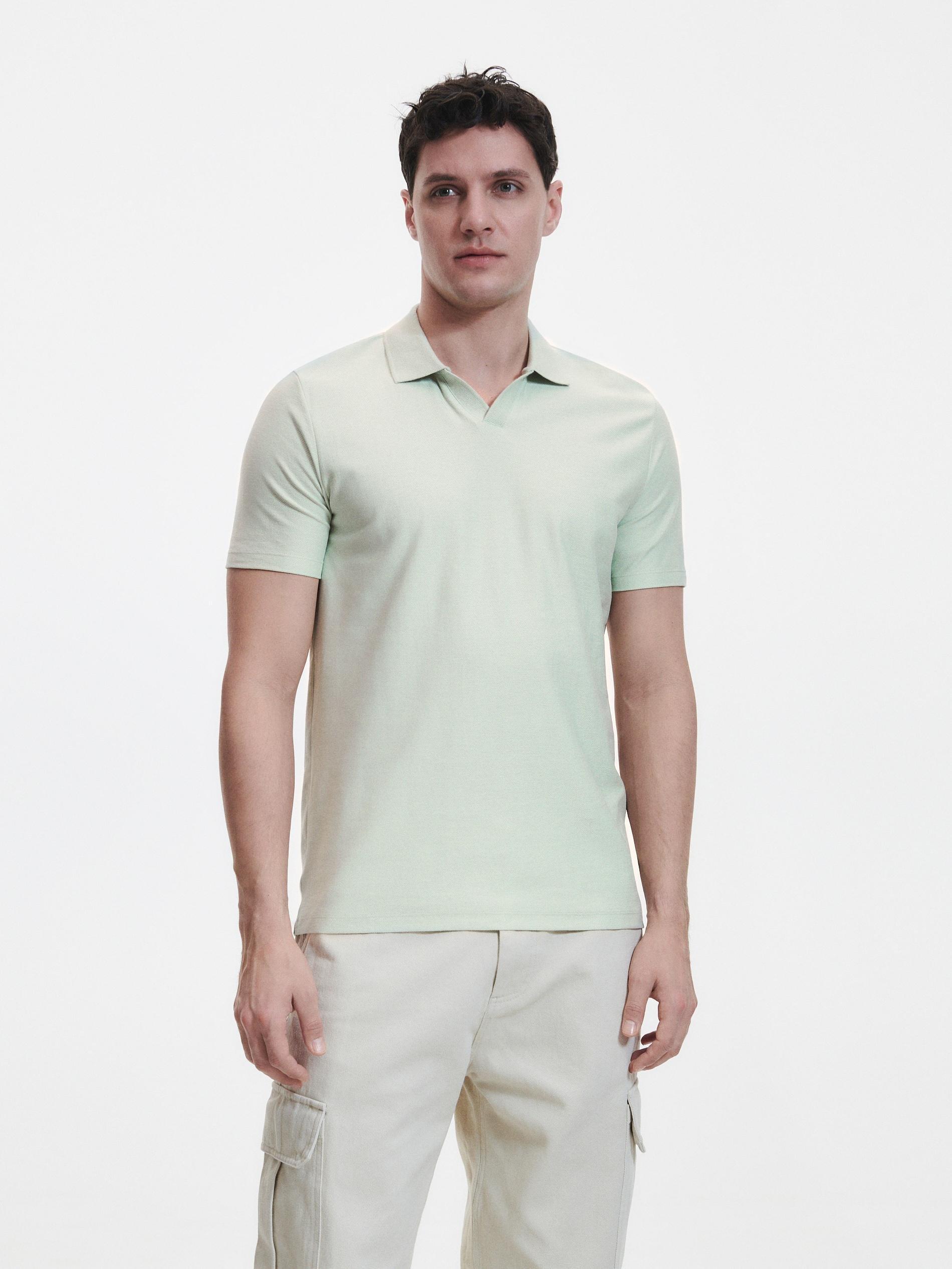 Green Cotton Polo Shirt, , large image number 5