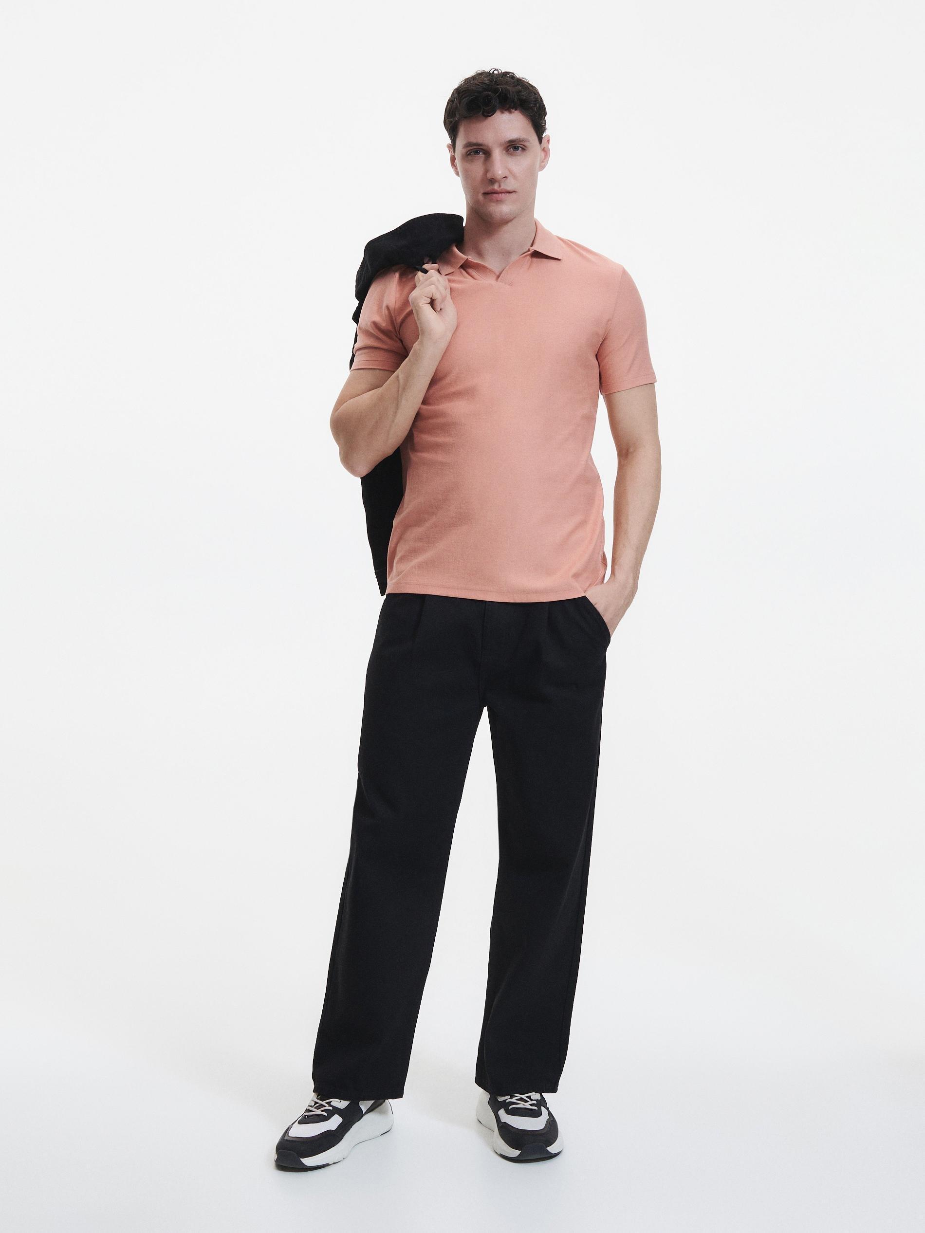 Orange Cotton Polo Shirt, , large image number 0