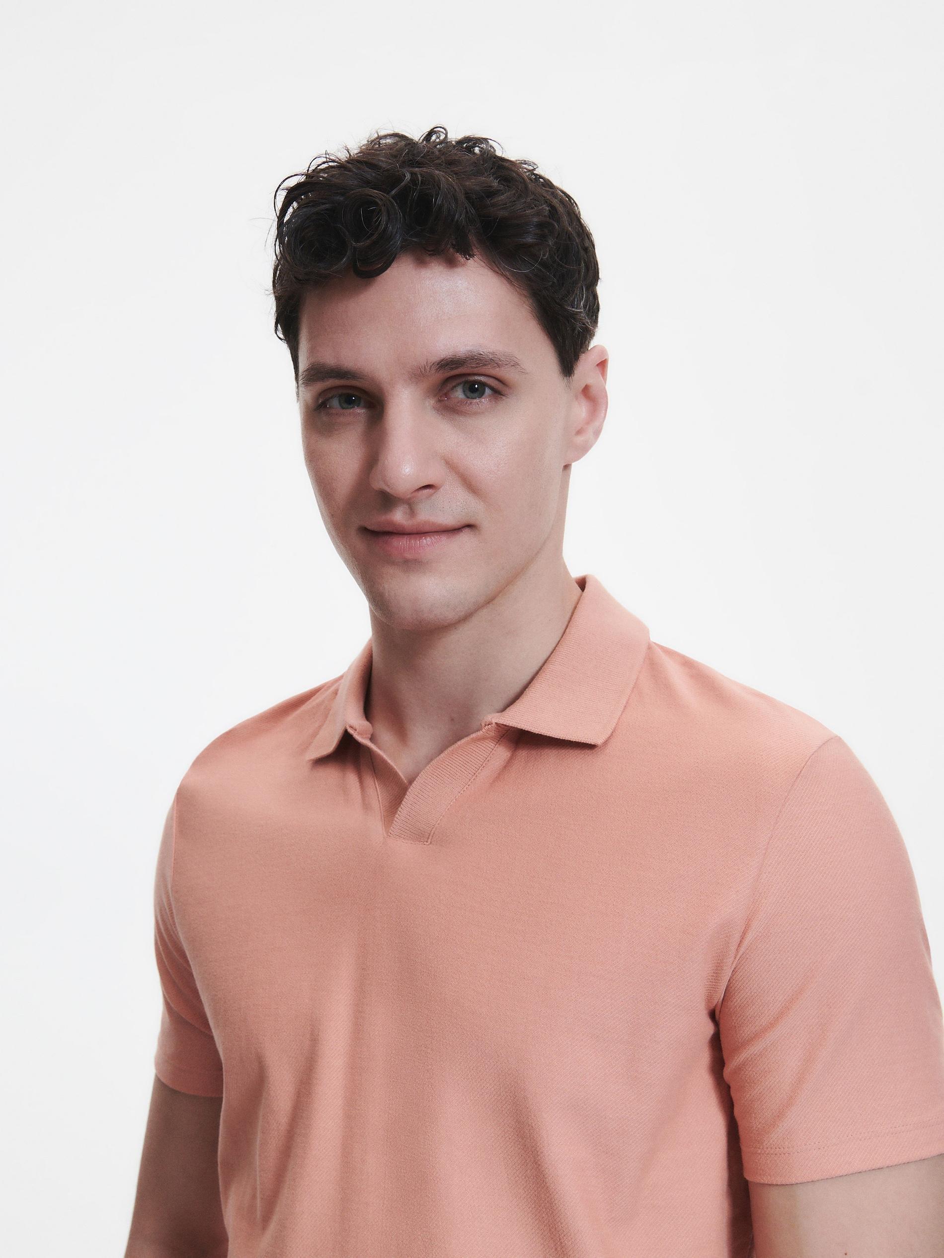Orange Cotton Polo Shirt, , large image number 1
