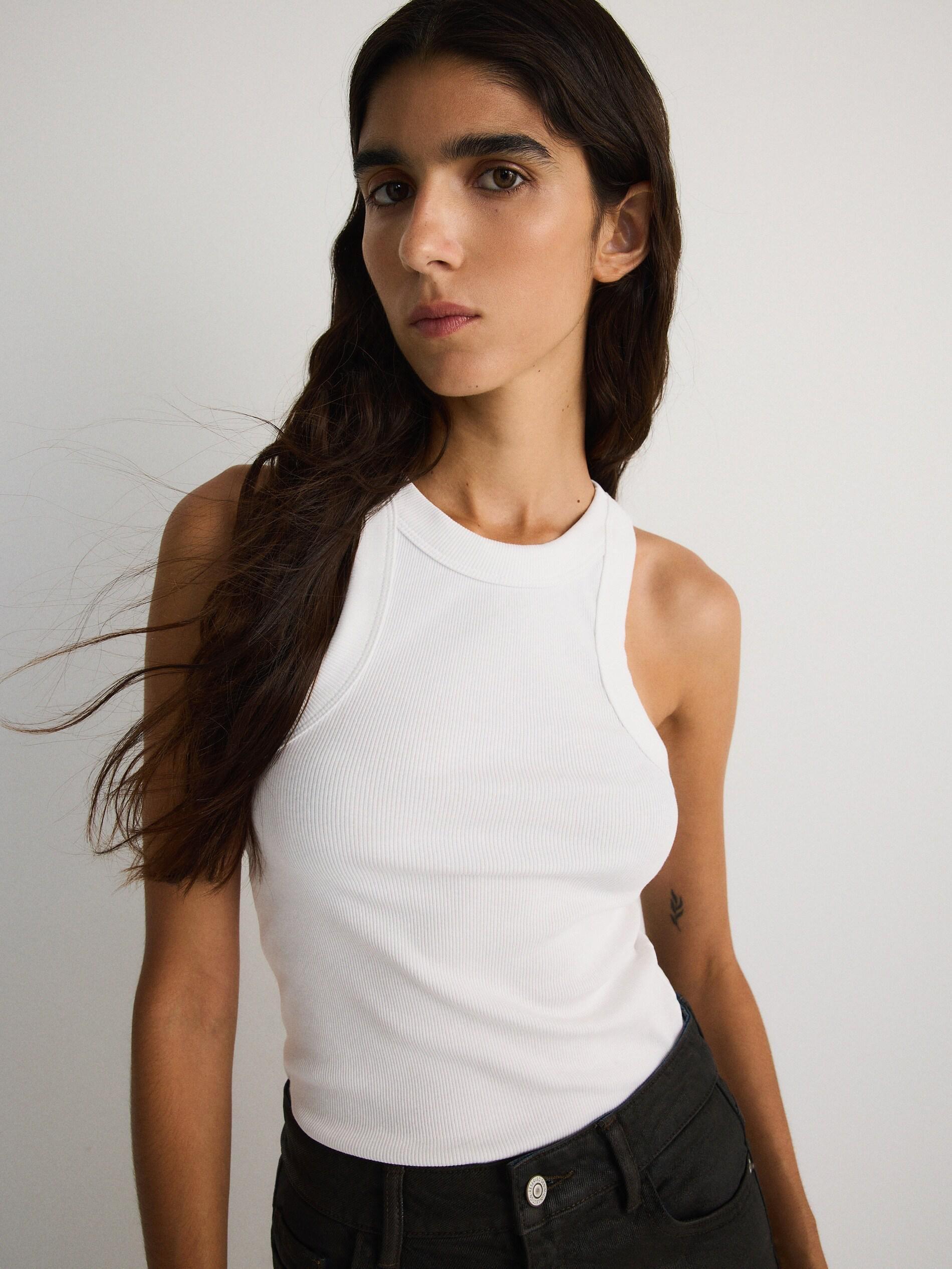 White Cotton Top, , large image number 1