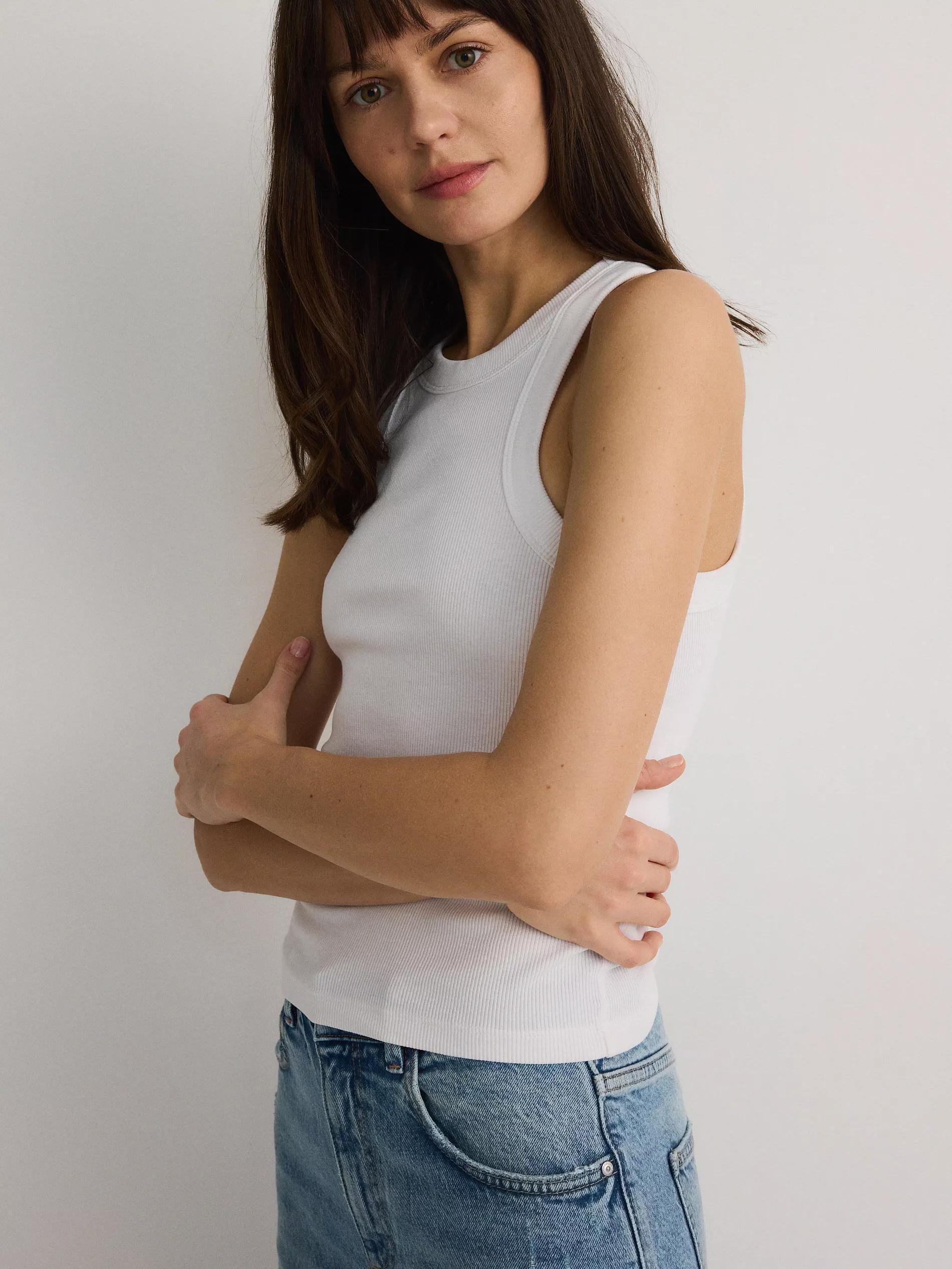 White Cotton Top, , large image number 2