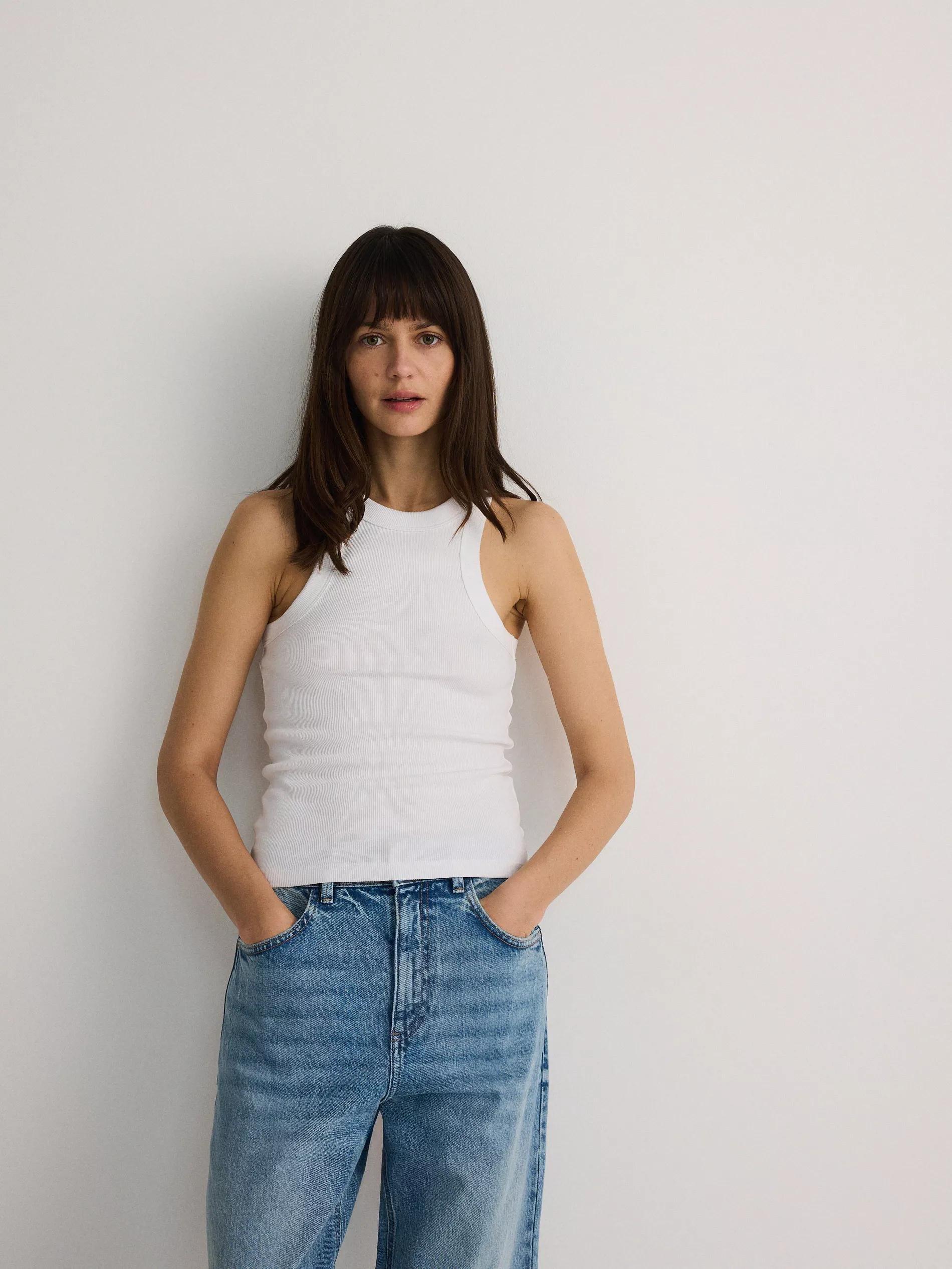 White Cotton Top, , large image number 5