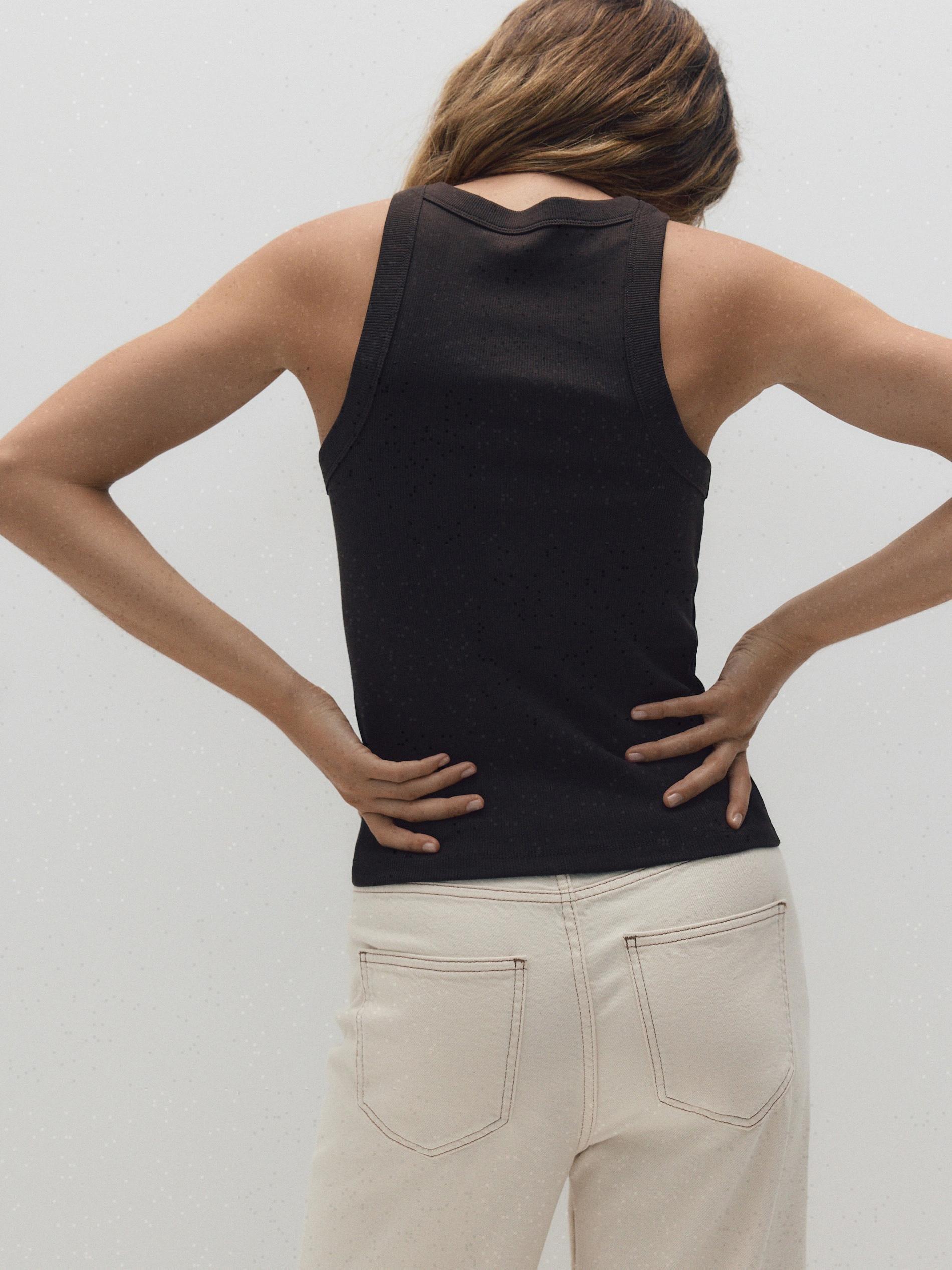 Brown Cotton Top, , large image number 3