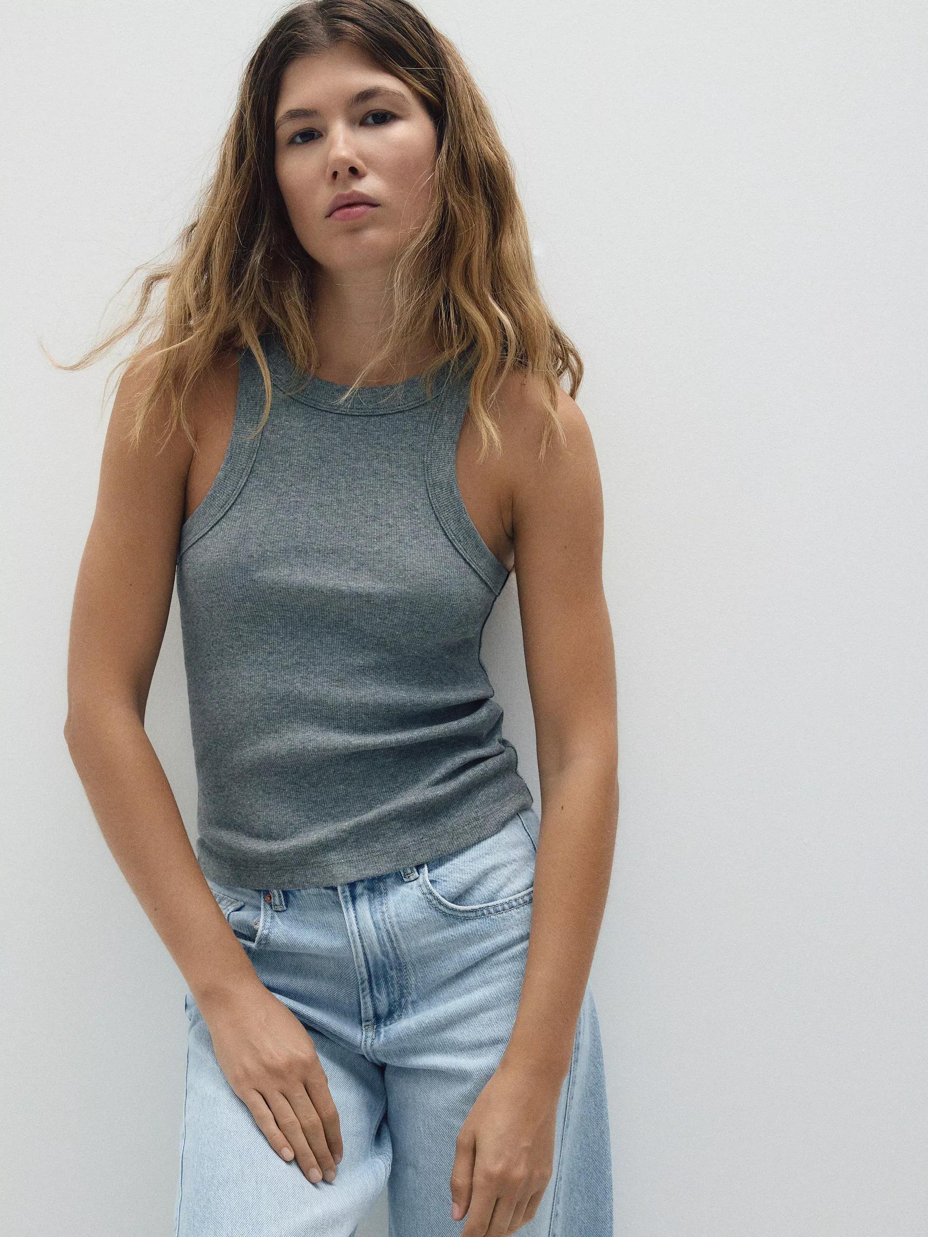 Grey Cotton Top, , large image number 0