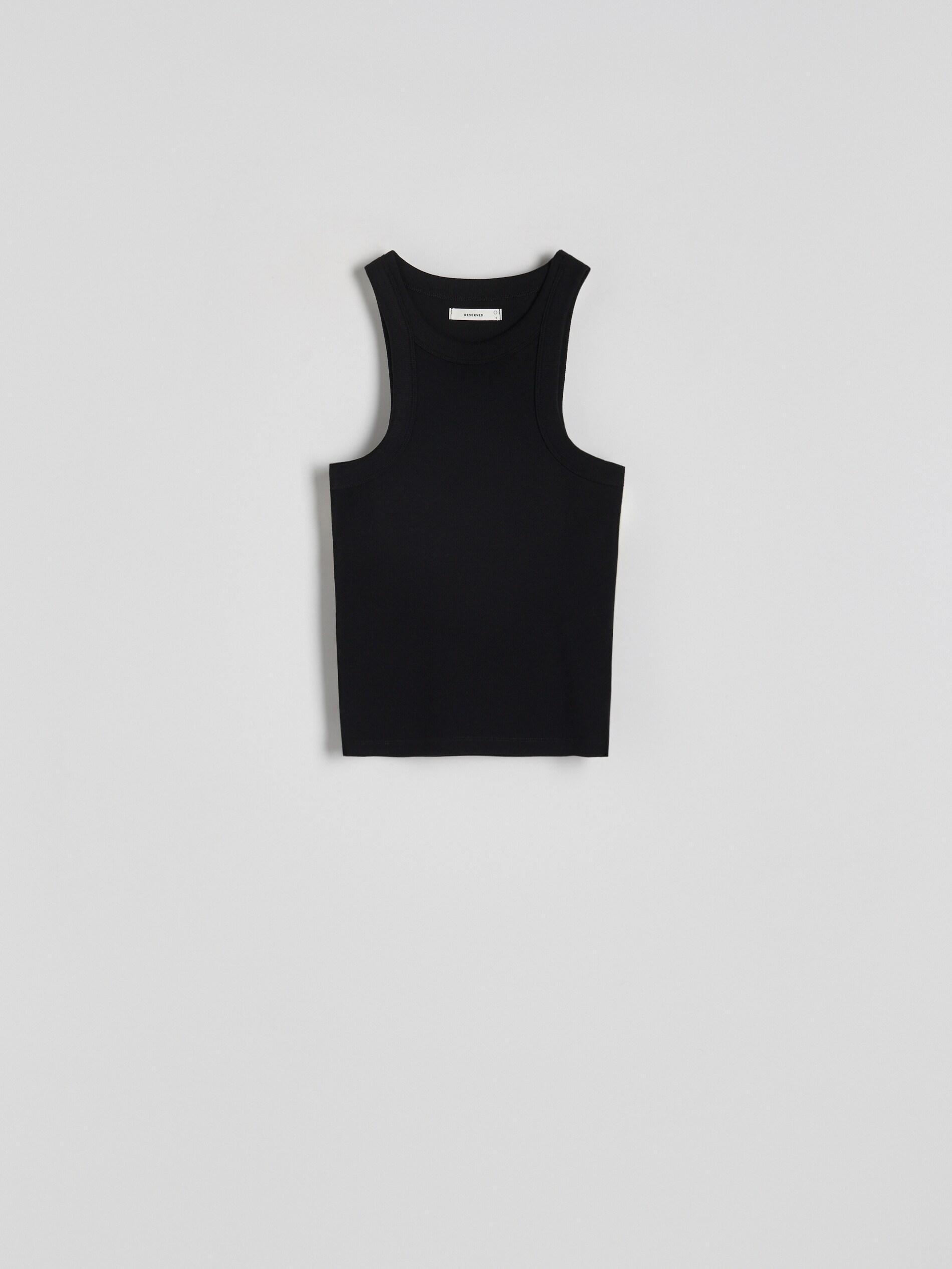 Black Cotton Top, Black, large image number 9
