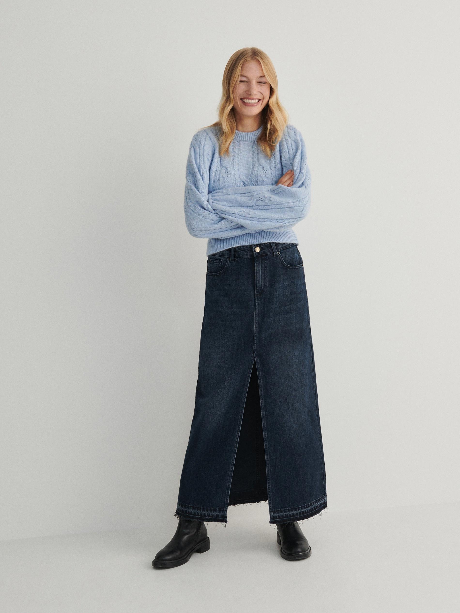 Blue Sweater With Puffy Sleeves, , large image number 2