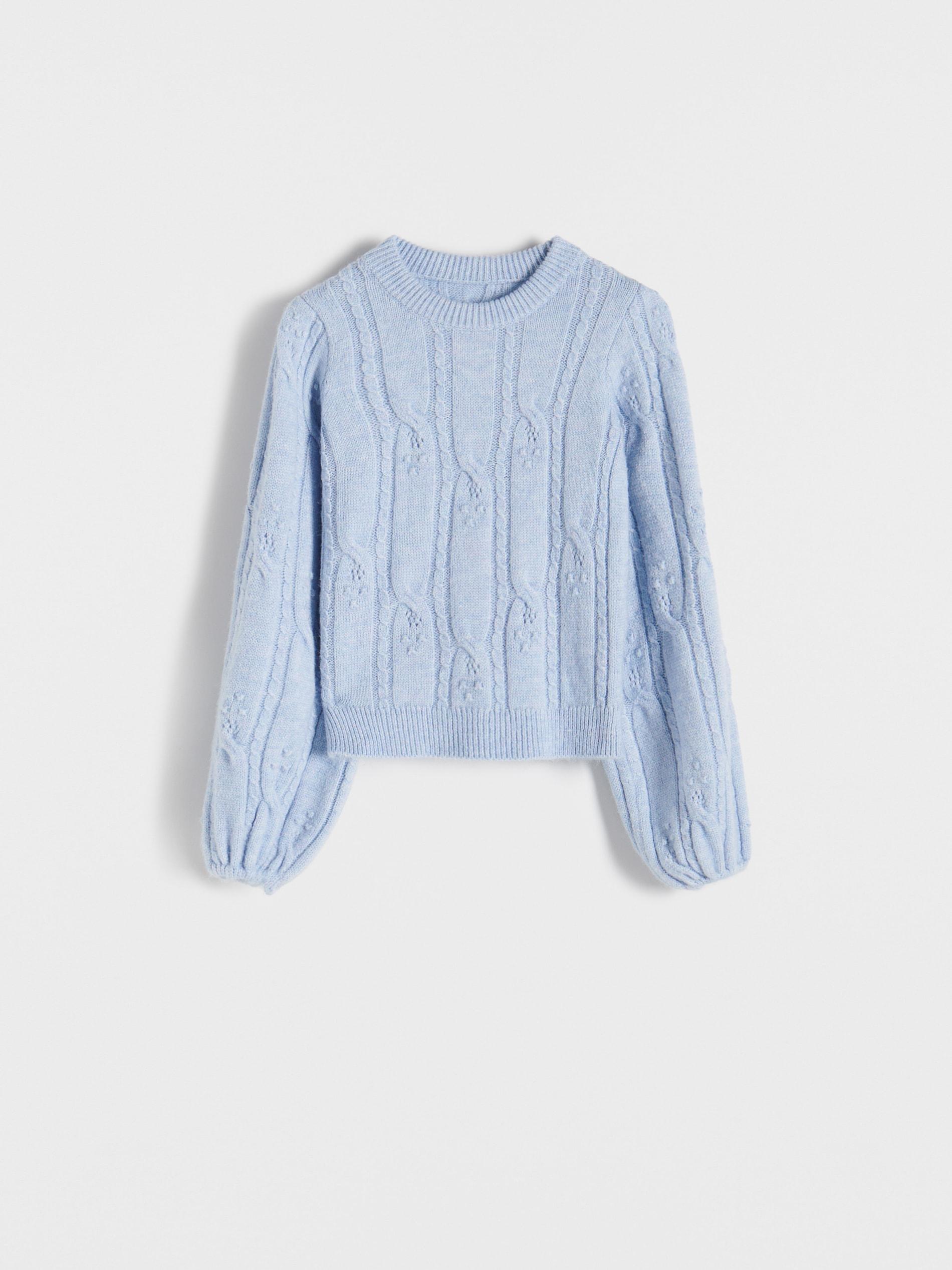 Blue Sweater With Puffy Sleeves, , large image number 4