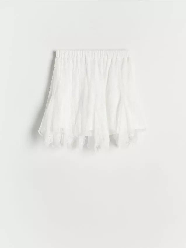 Cream Skirt With Lace, , large image number 0