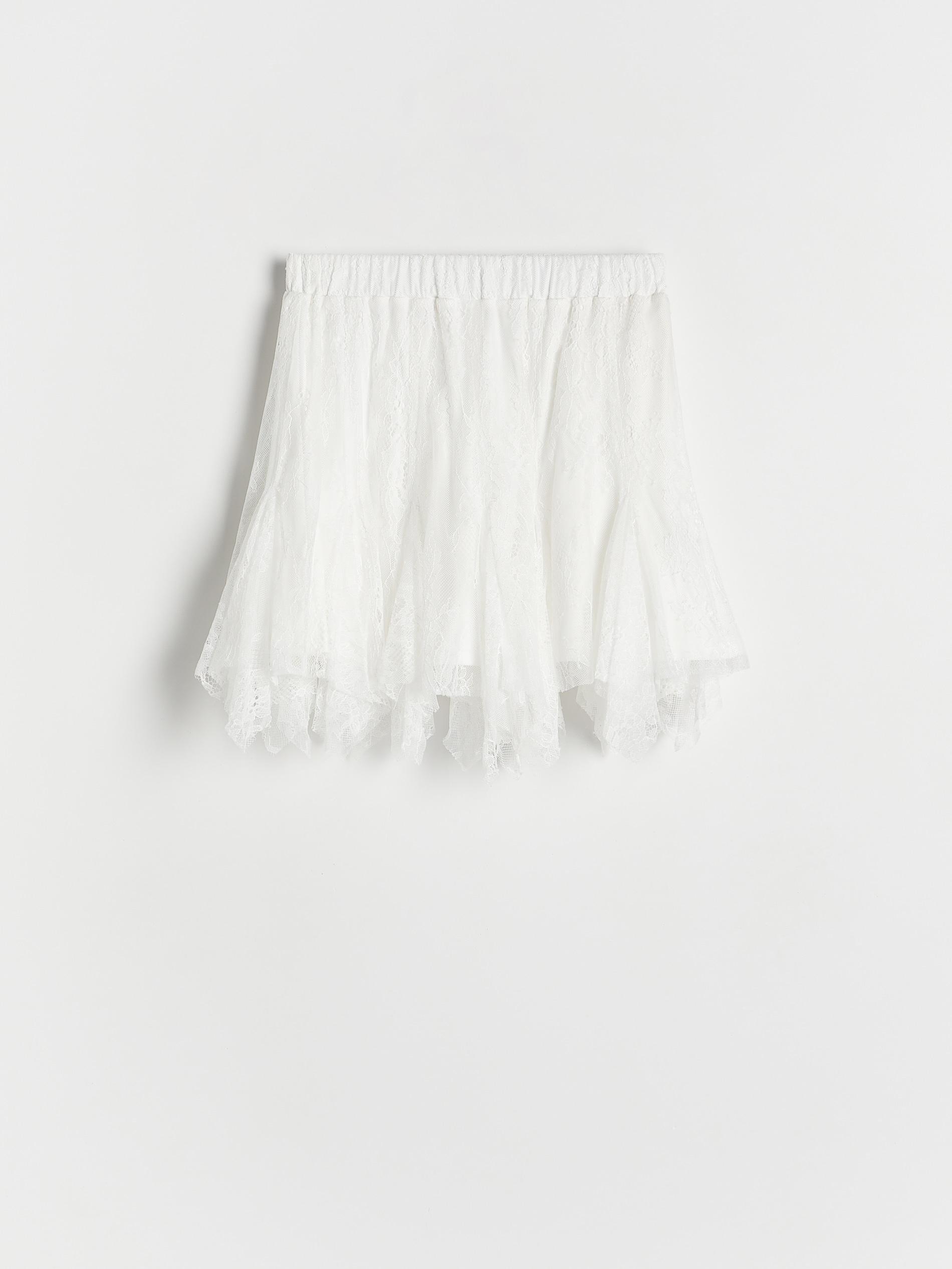 Cream Skirt With Lace, , large image number 1