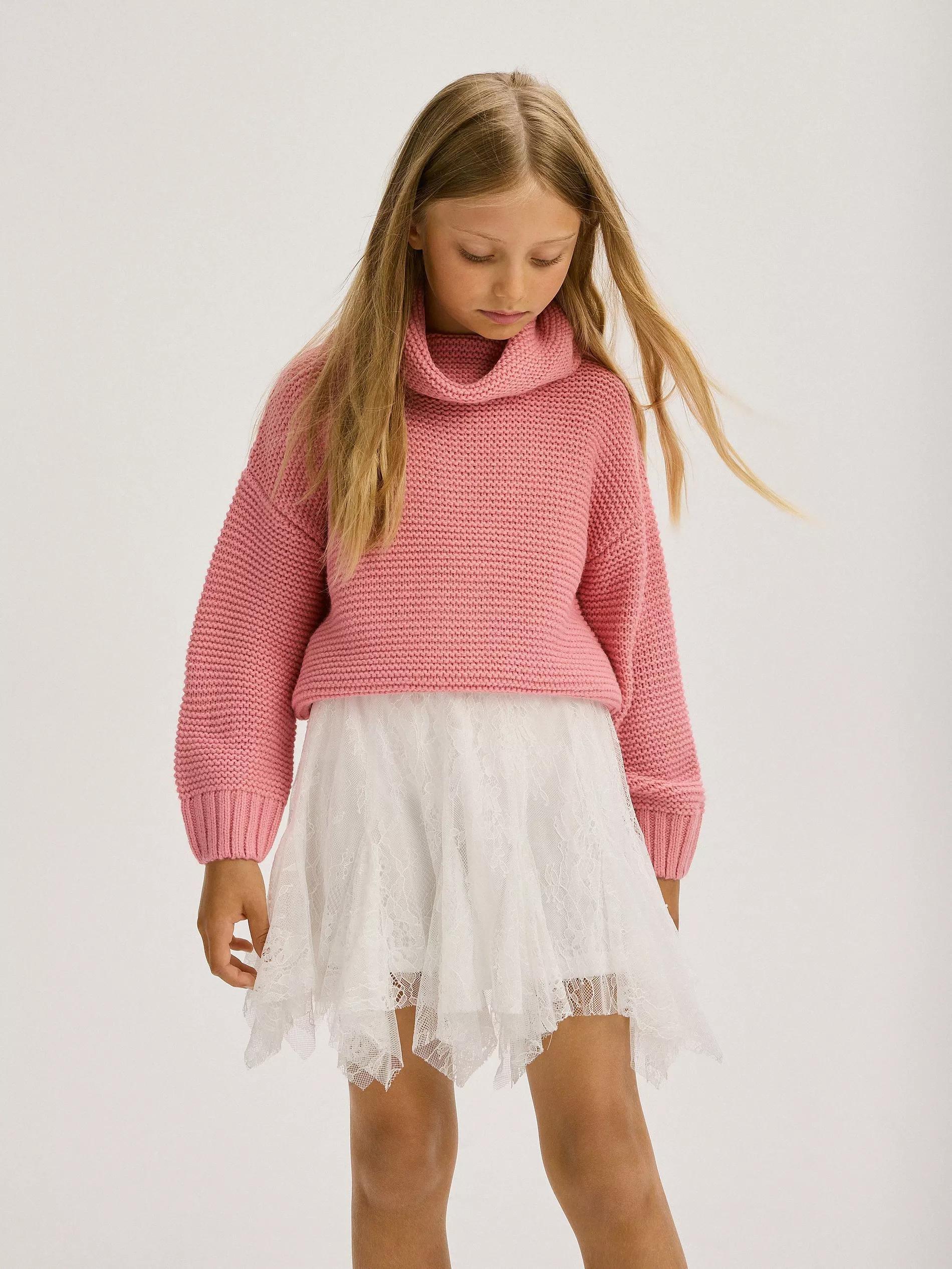 Cream Skirt With Lace, , large image number 4