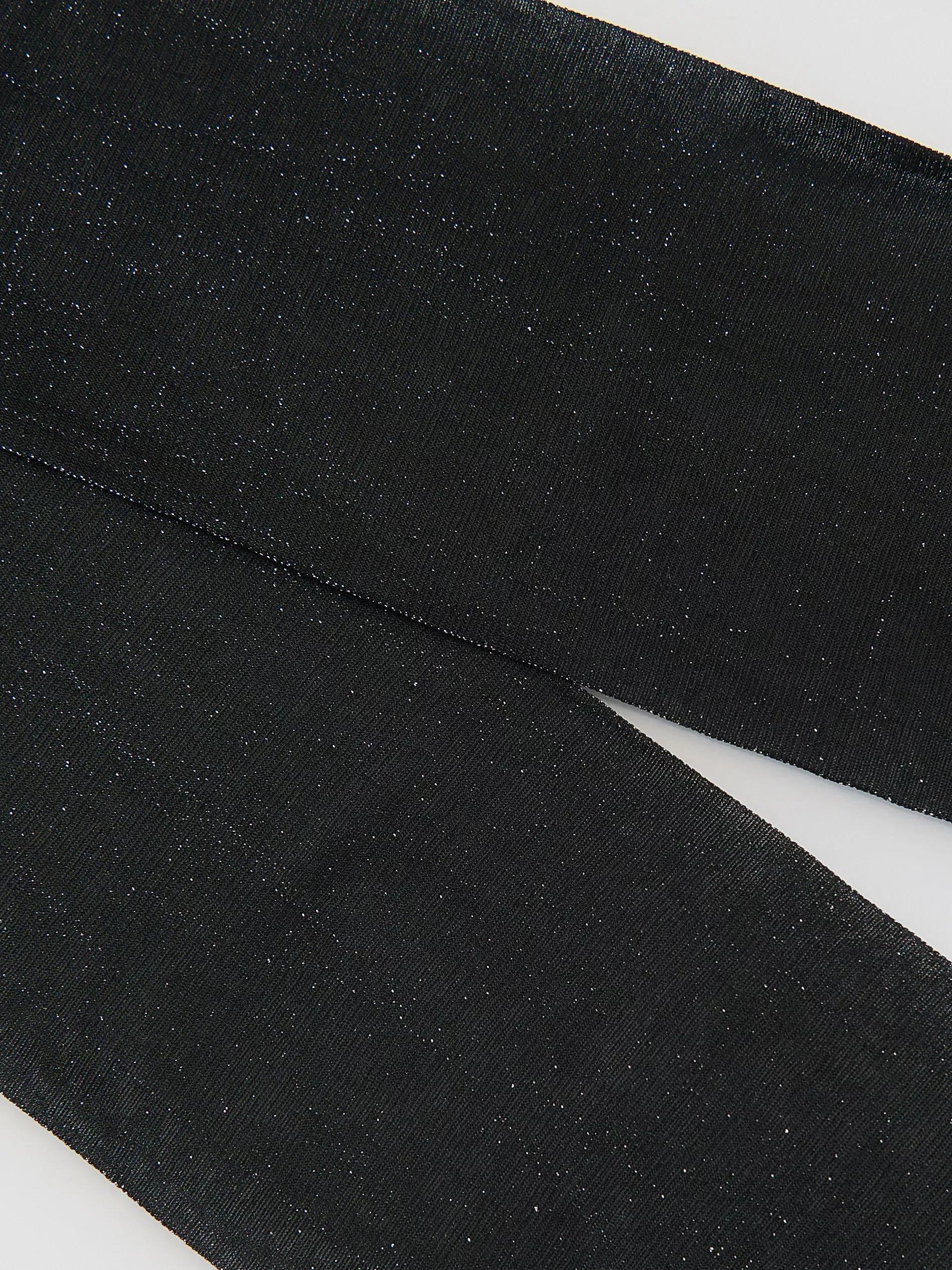 Black 30 Den Tights With Metallic Thread, Black, large image number 1