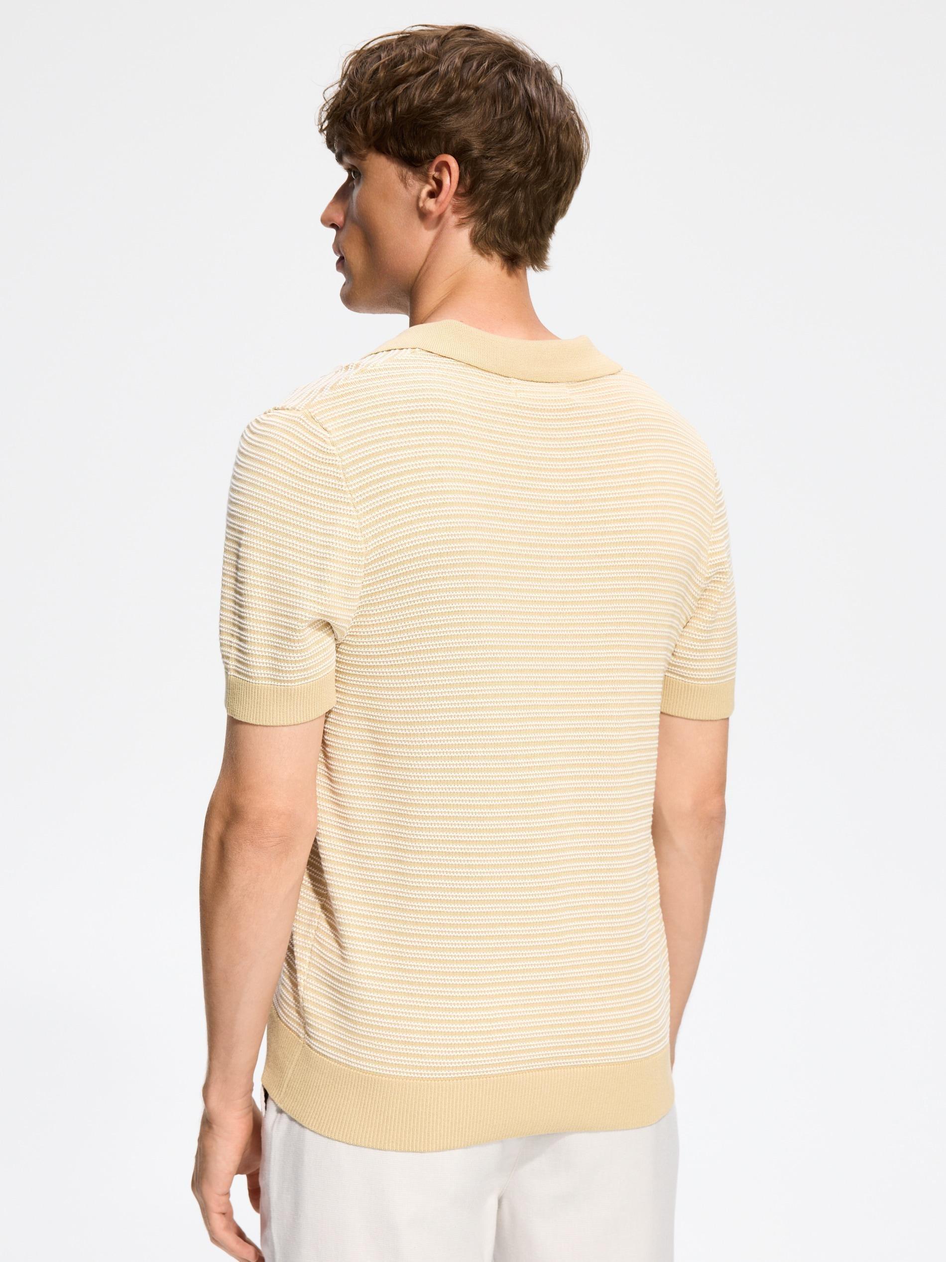Beigeviscose Rich Polo Jumper, 7401_12P, large image number 3