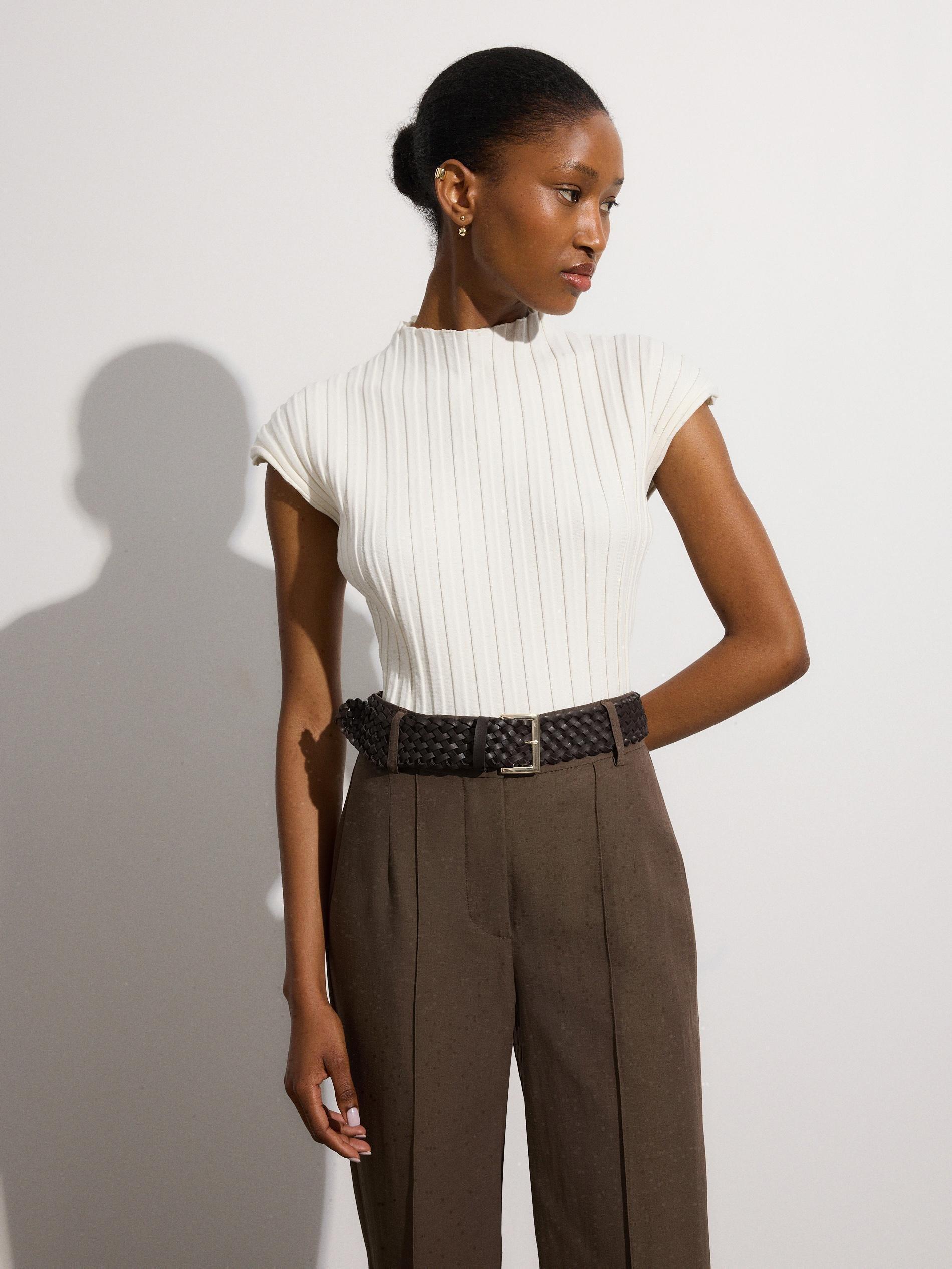 Brown Buttoned Trousers, , large image number 2