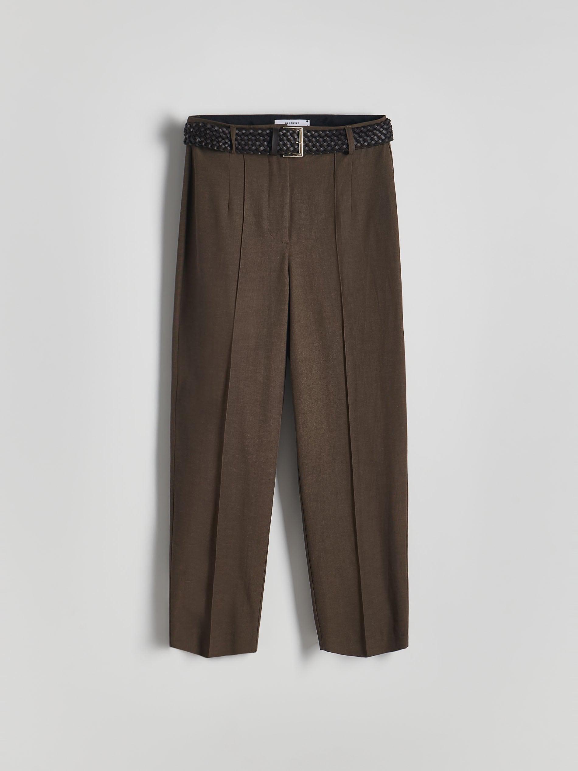Brown Buttoned Trousers, , large image number 5