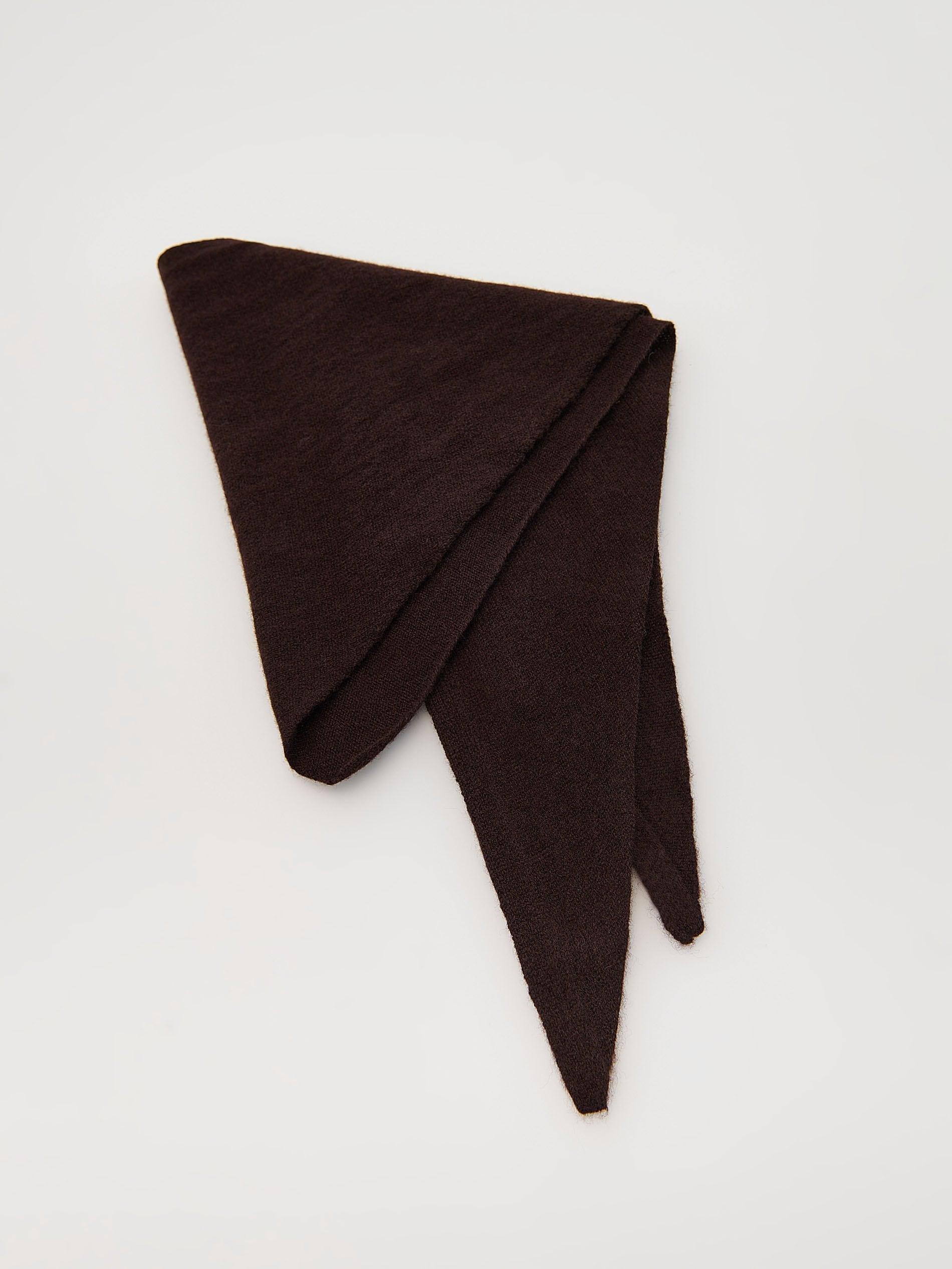 Brown Wool Rich Scarf, Brown, large image number 4