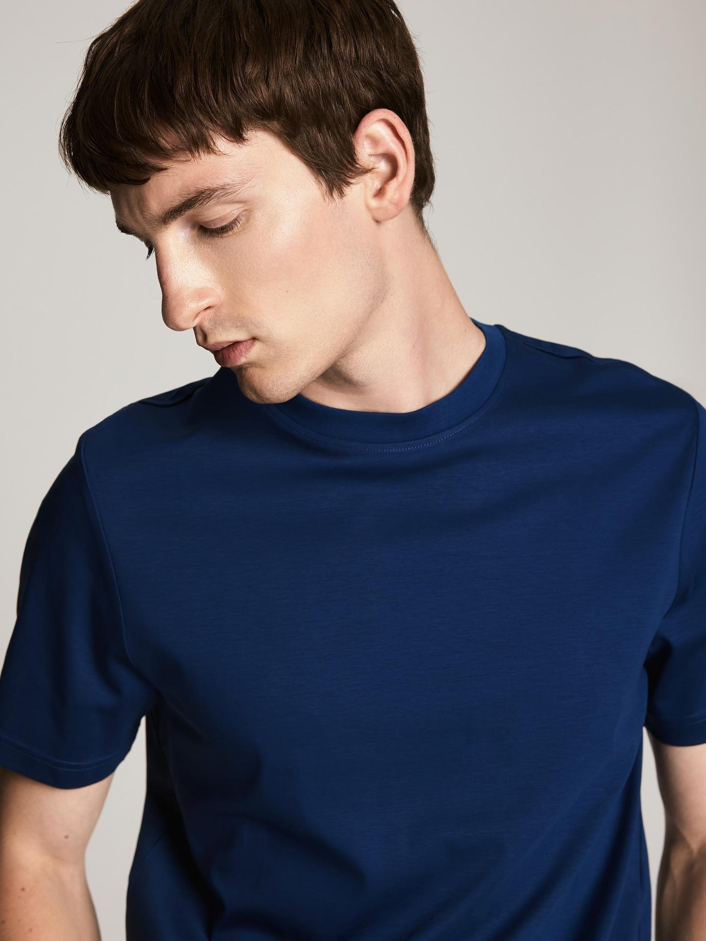 Blue Regular T-Shirt In Pima Cotton, Blue, large image number 0