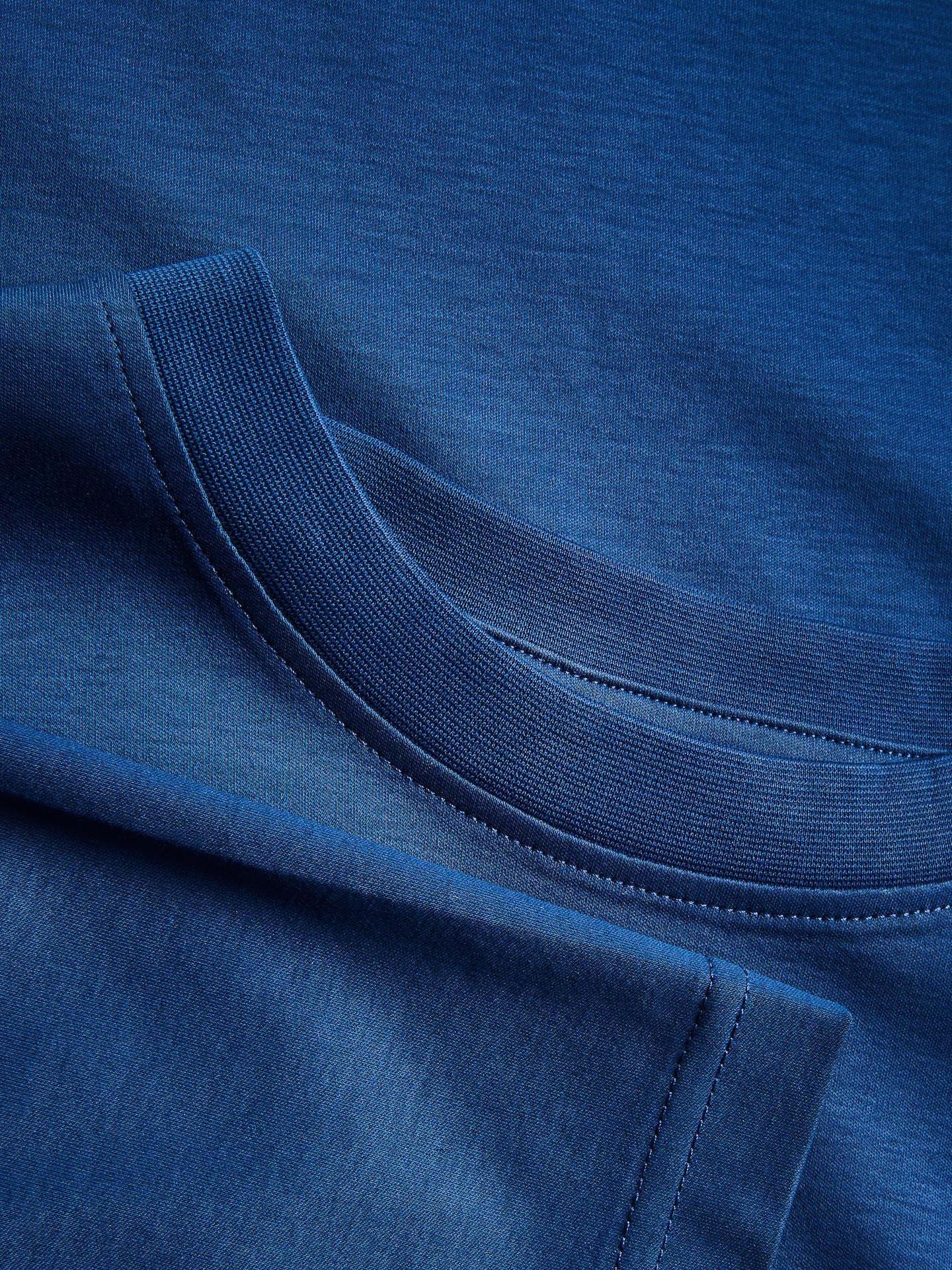 Blue Regular T-Shirt In Pima Cotton, Blue, large image number 5