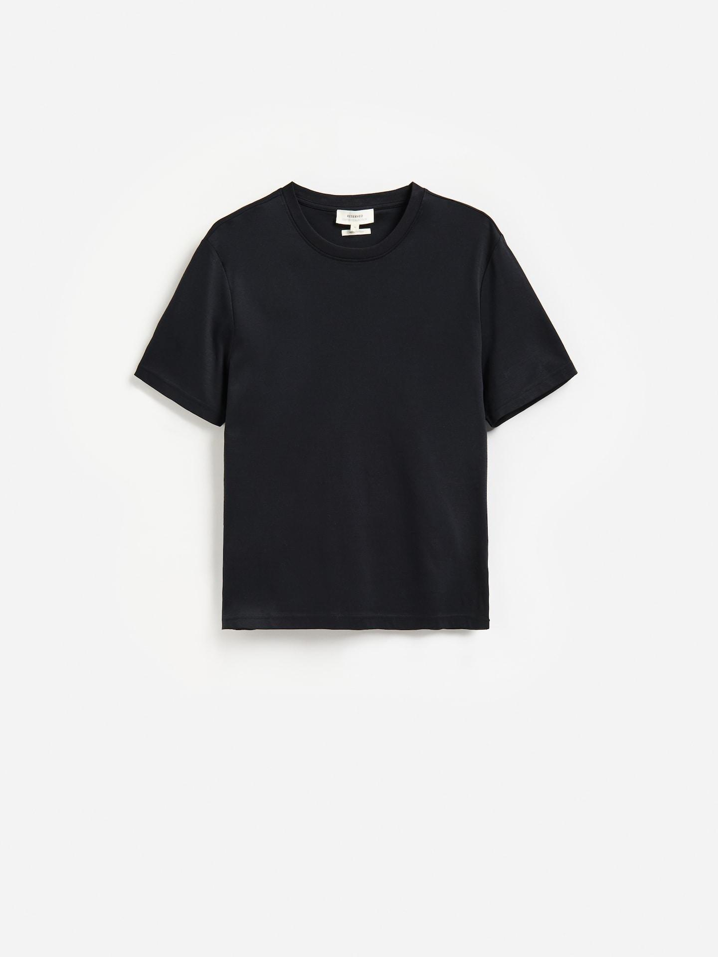 Black Regular T-Shirt In Pima Cotton, Black, large image number 4