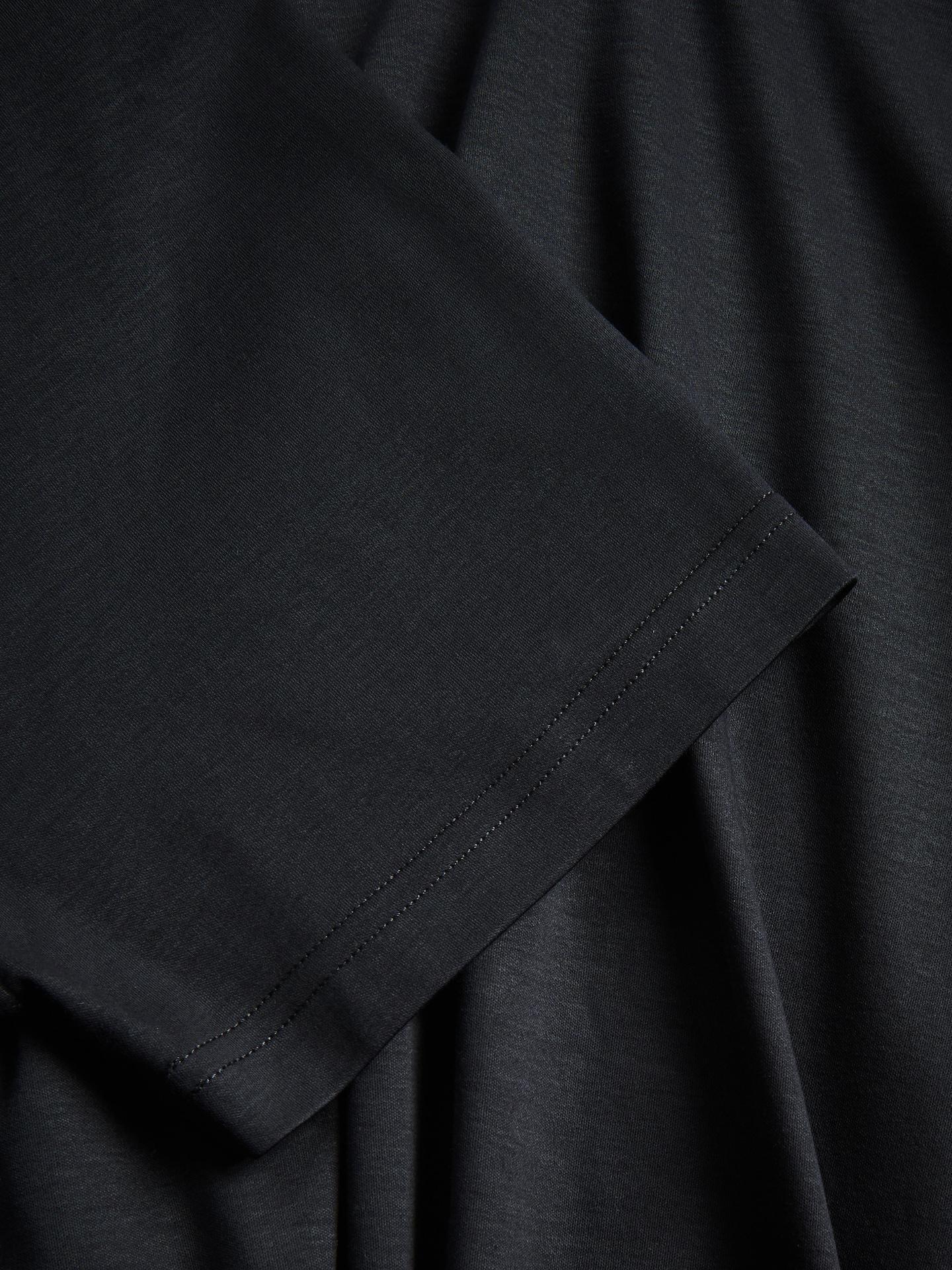 Black Regular T-Shirt In Pima Cotton, Black, large image number 5