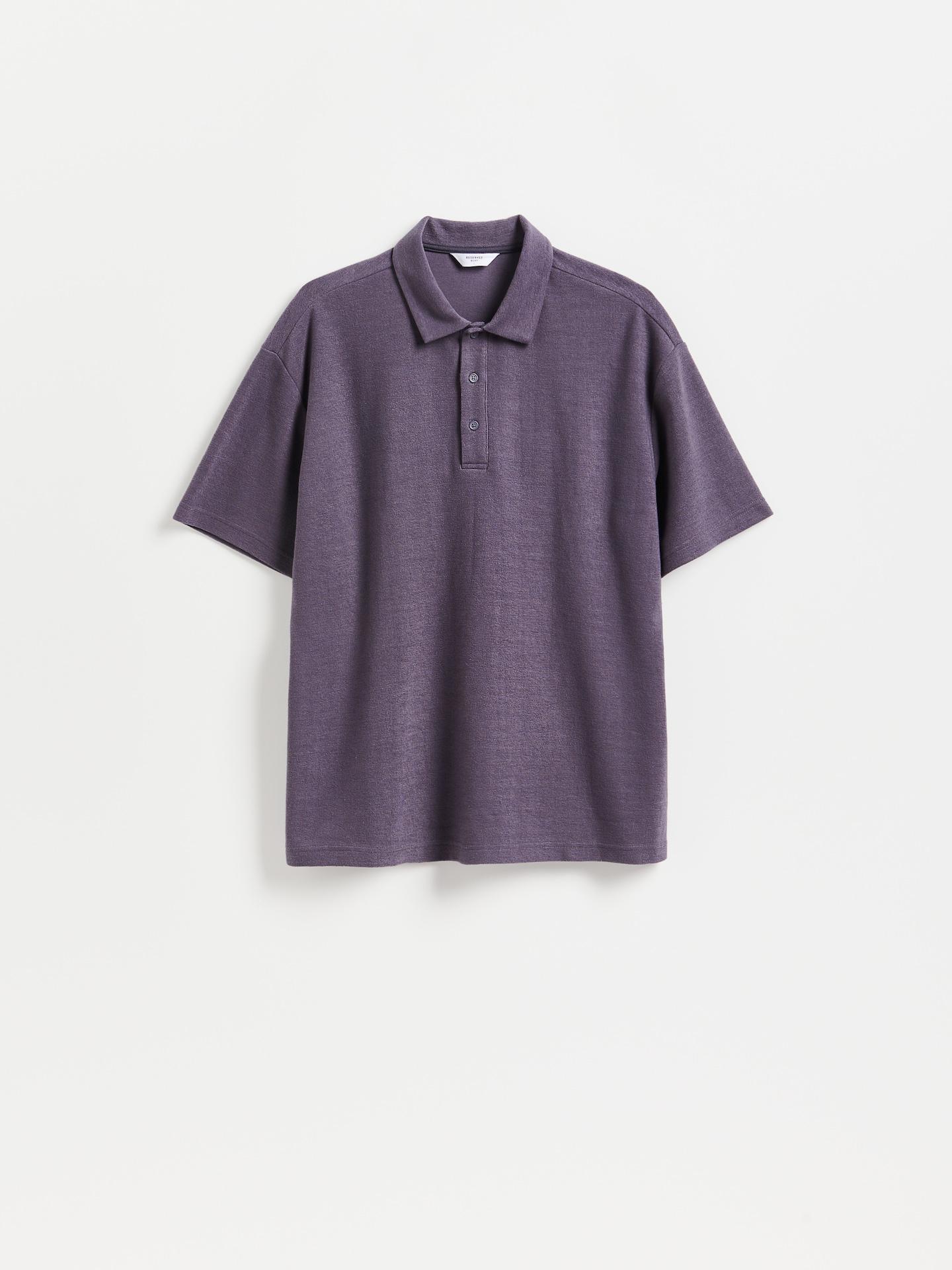 Grape Boxy Polo Shirt, Purple, large image number 4