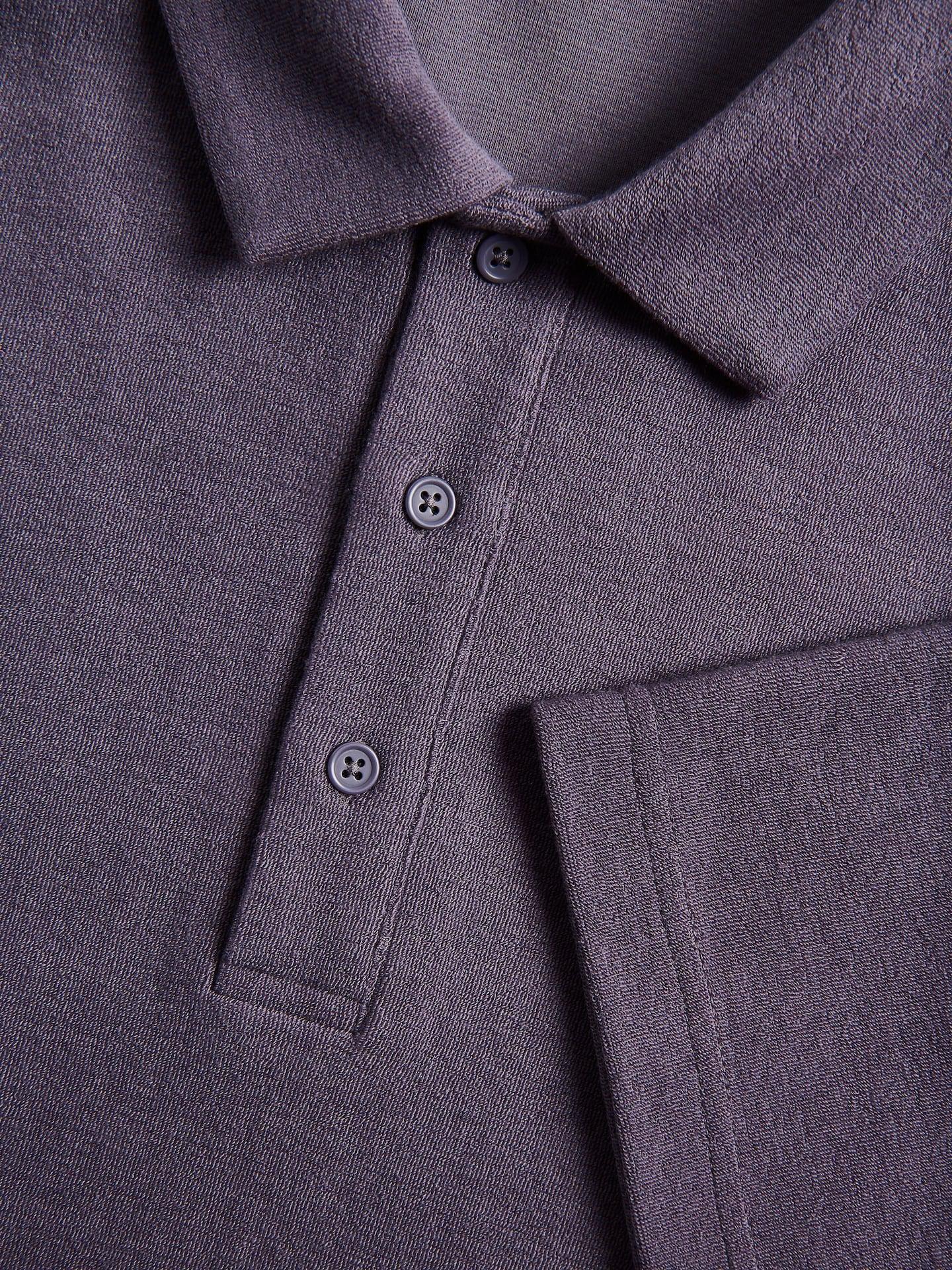 Grape Boxy Polo Shirt, Purple, large image number 5