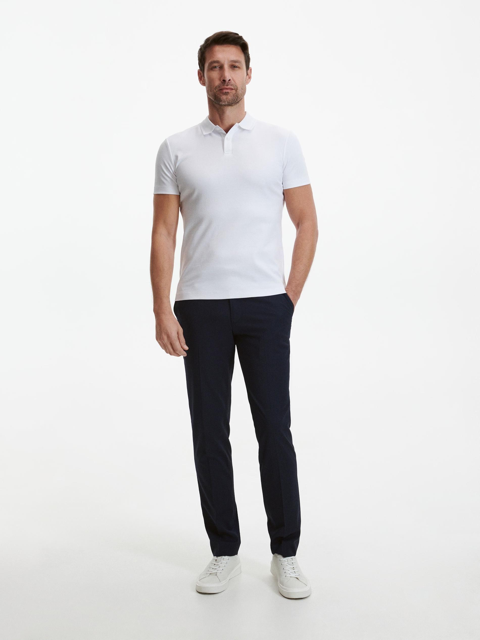 White Slim Polo Shirt, , large image number 0