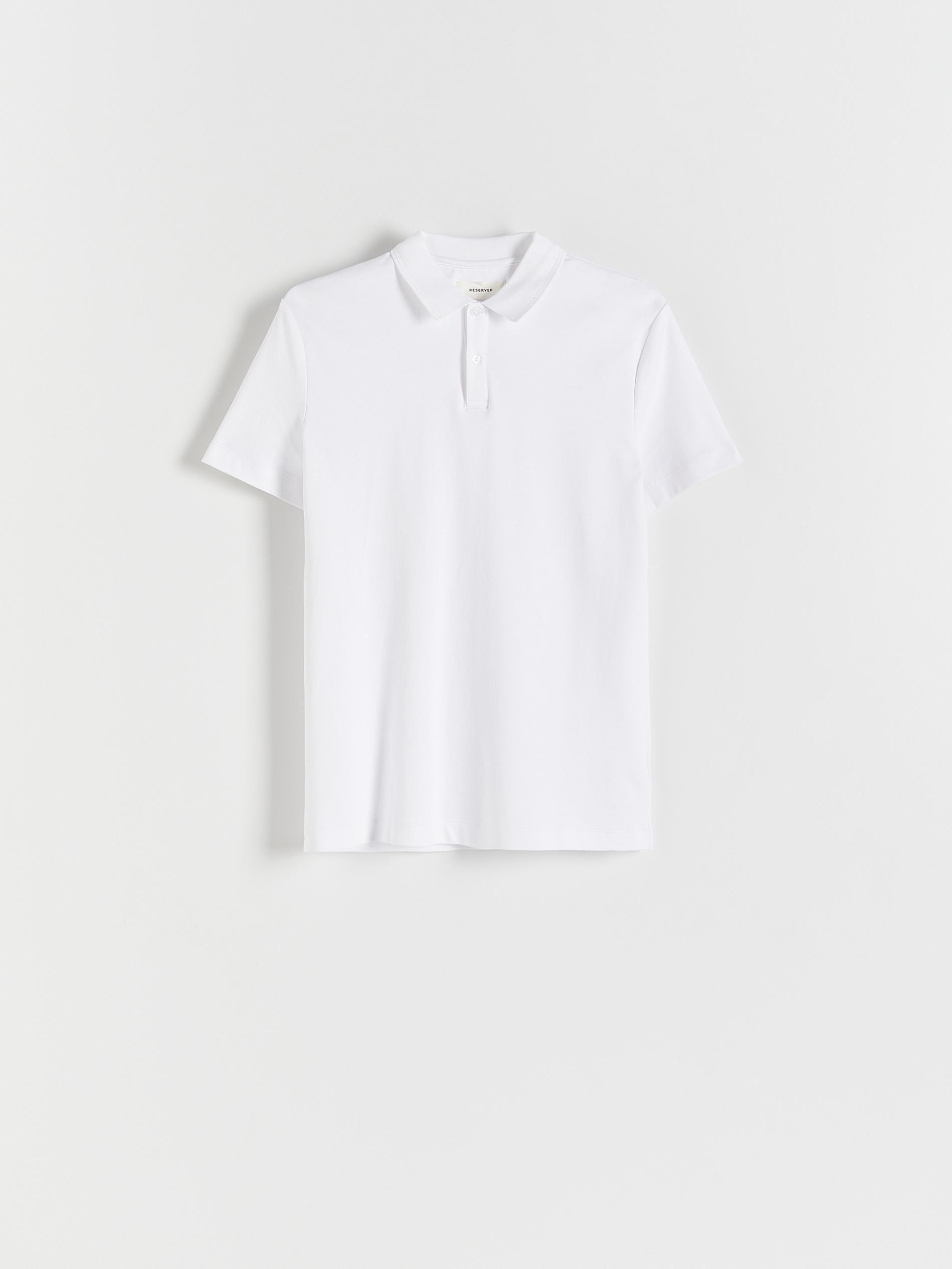 White Slim Polo Shirt, , large image number 3