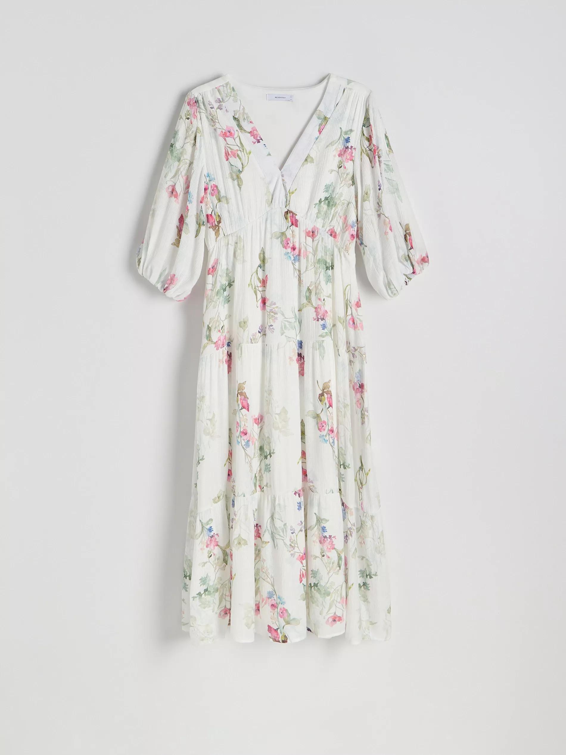 Multicolour Patterned Midi Dress, , large image number 0