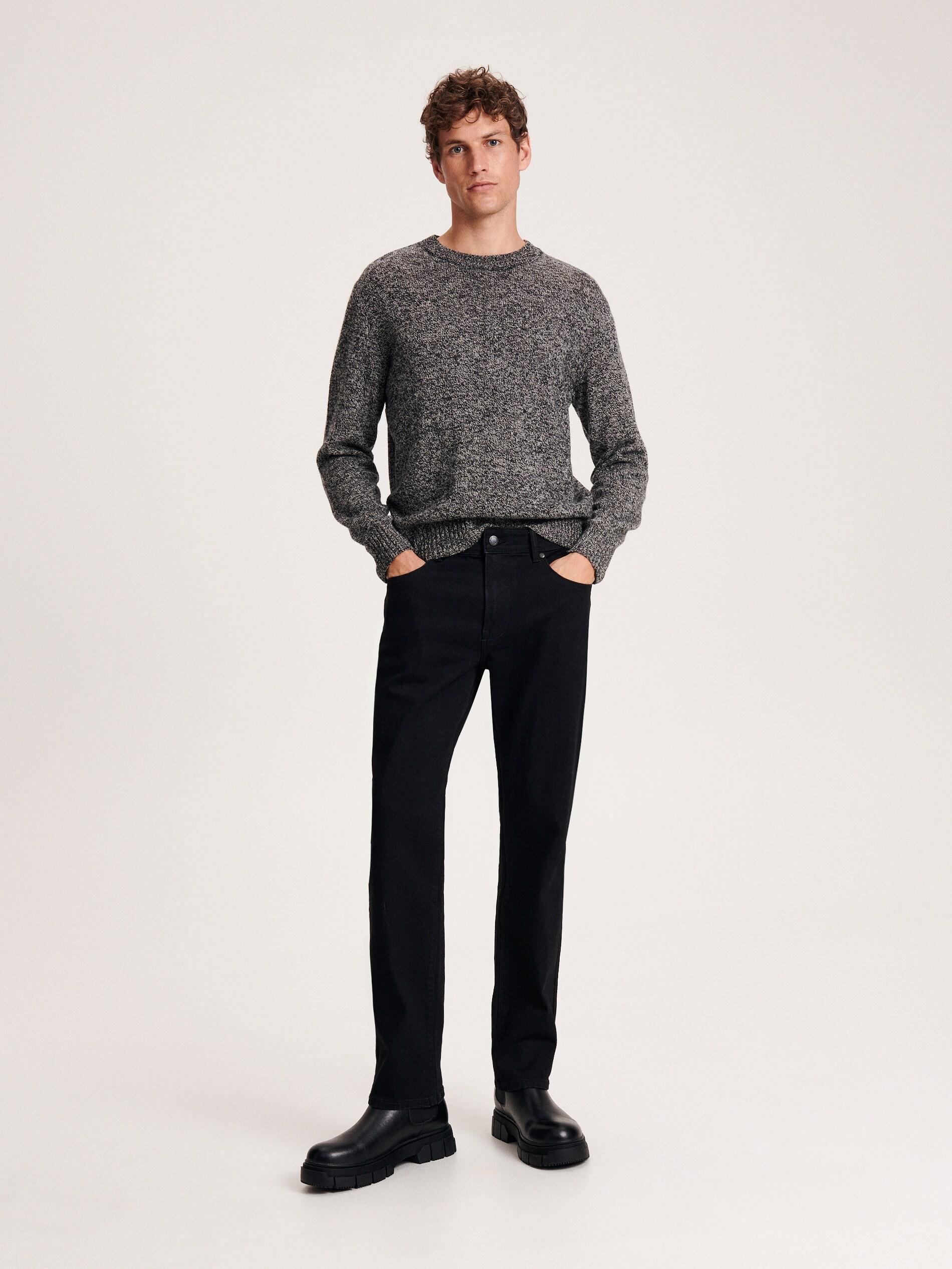 Black Regular Jeans, , large image number 2