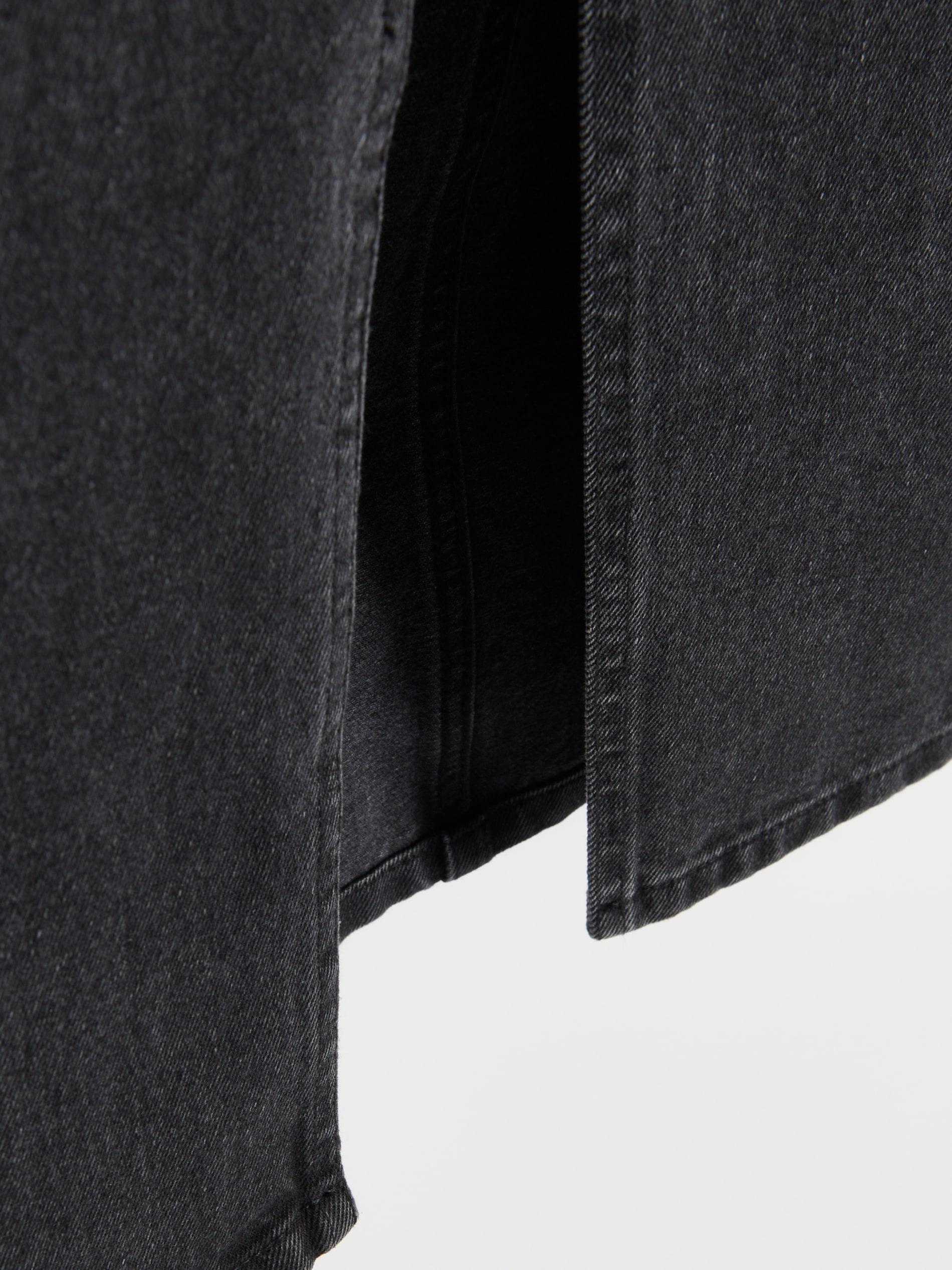 Black Denim Midi Skirt, , large image number 3