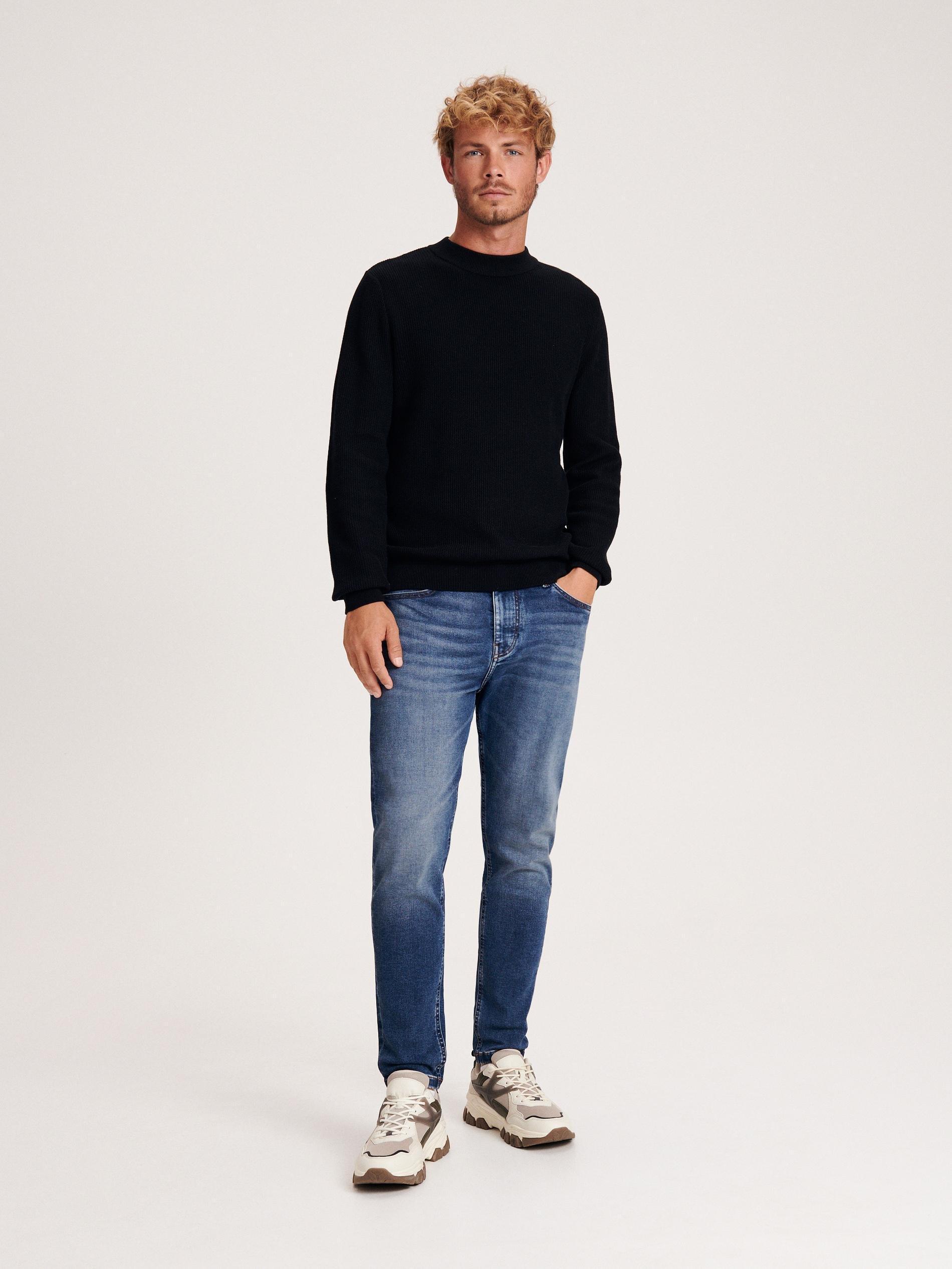 Blue Carrot Slim Jeans With Wash Effect, , large image number 0