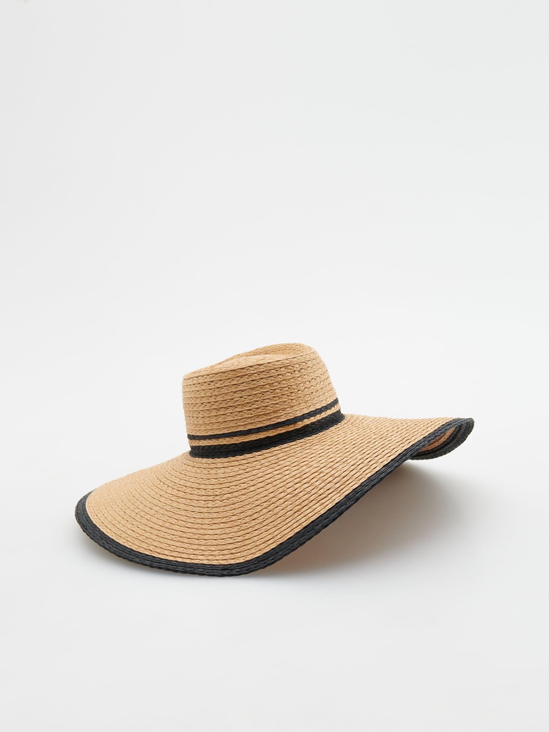 Beige Woven Hat, , large image number 1