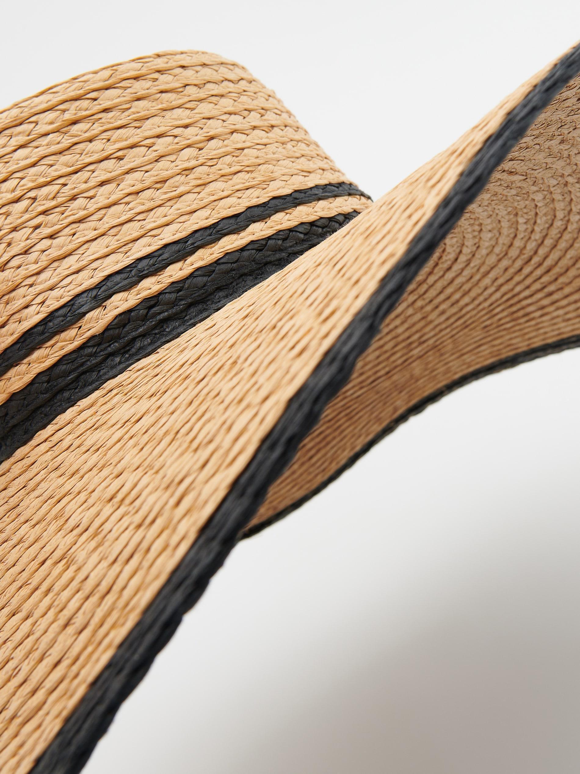 Beige Woven Hat, , large image number 4