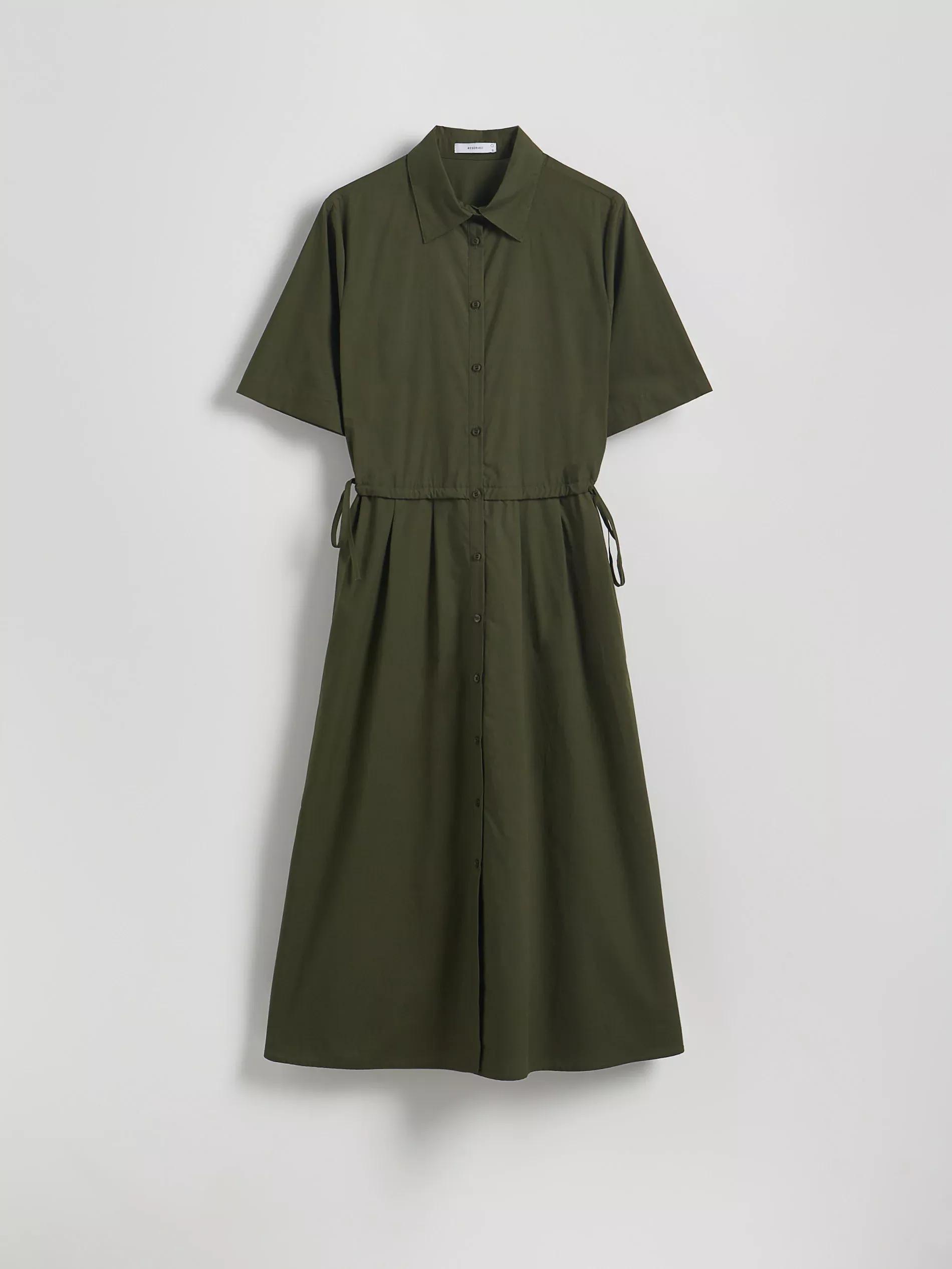 Khaki Belted Dress, , large image number 0