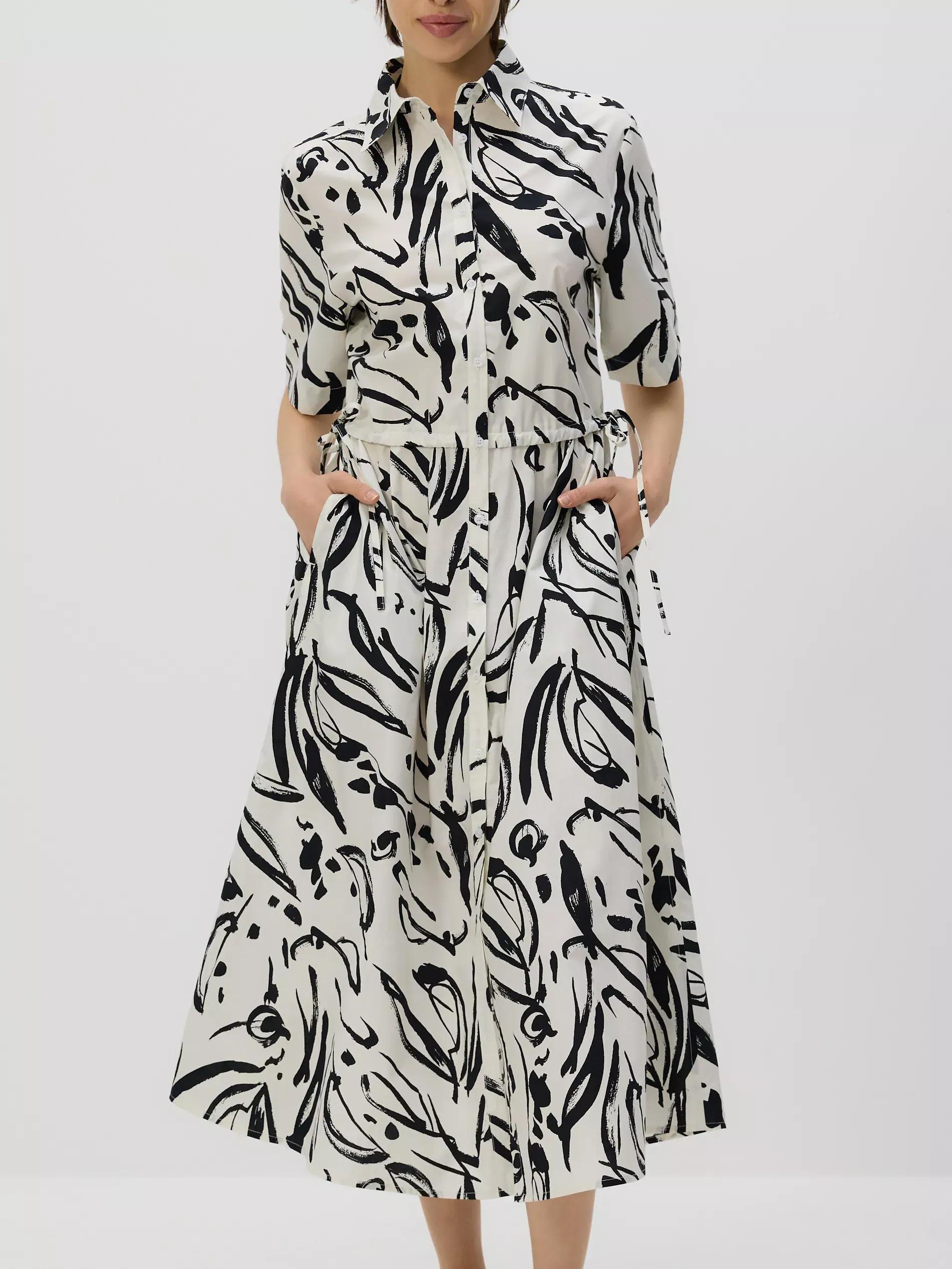 Multicolour Printed Belted Dress, , large image number 0